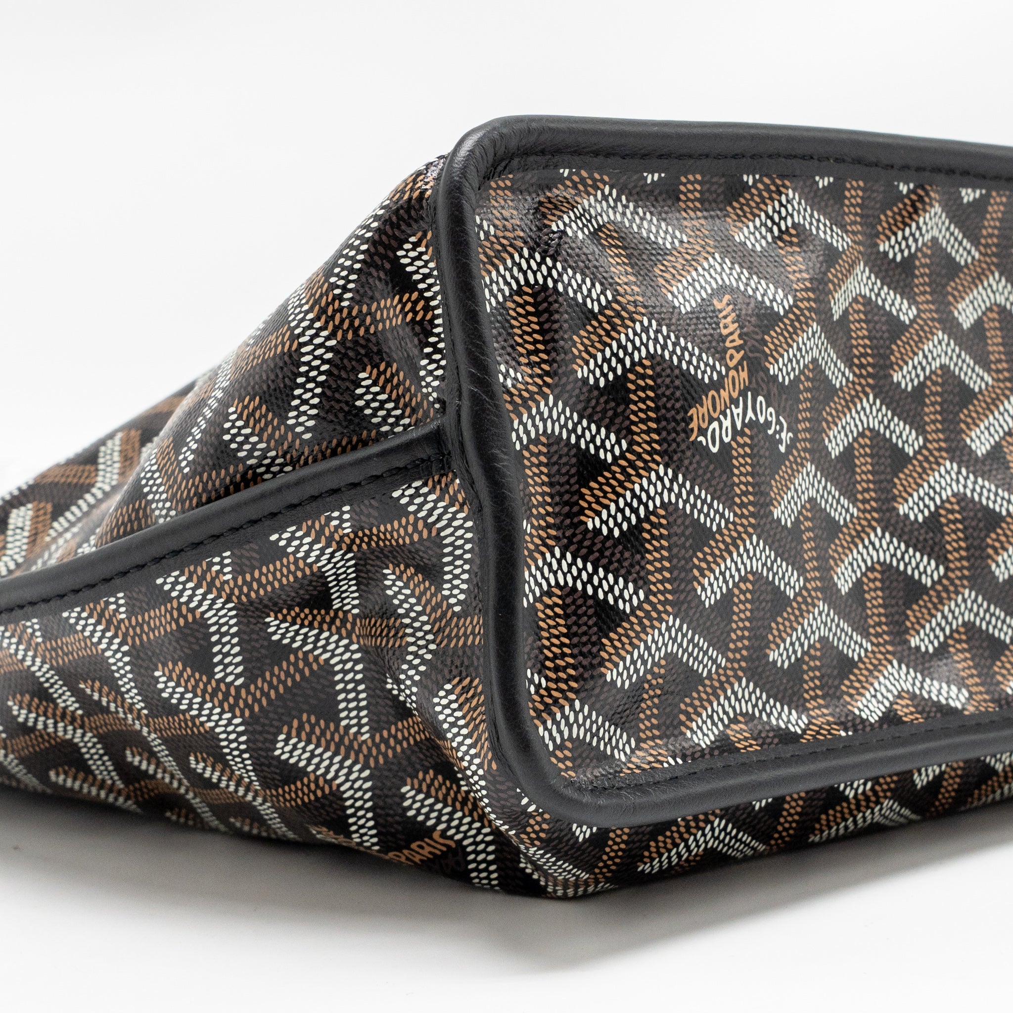 GOYARD MINI ANJOU TOTE GOYARDINE CANVAS / LEATHER BLACK SHW