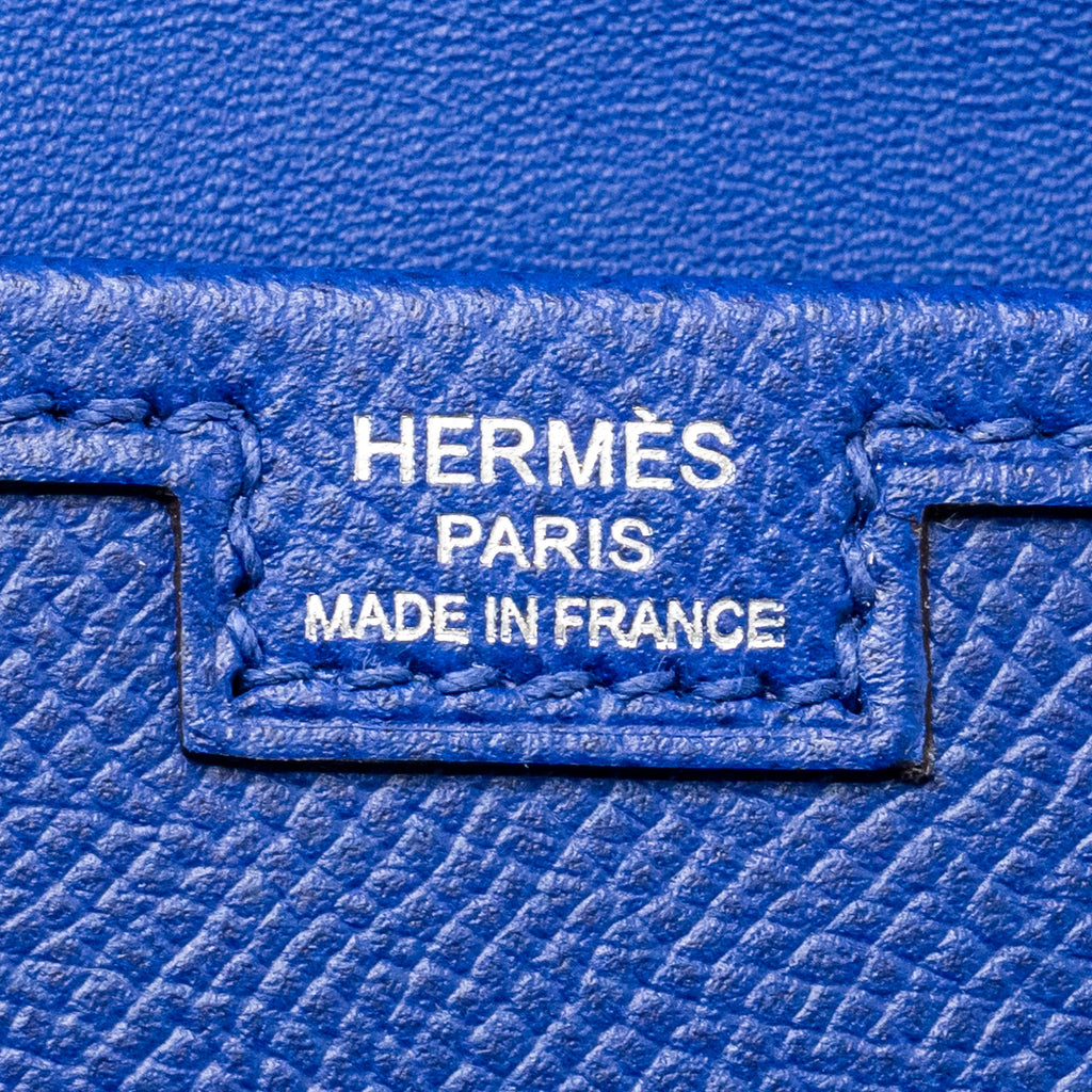 HERMES JIGE CLUTCH EPSOM BLUE ELECTRIC