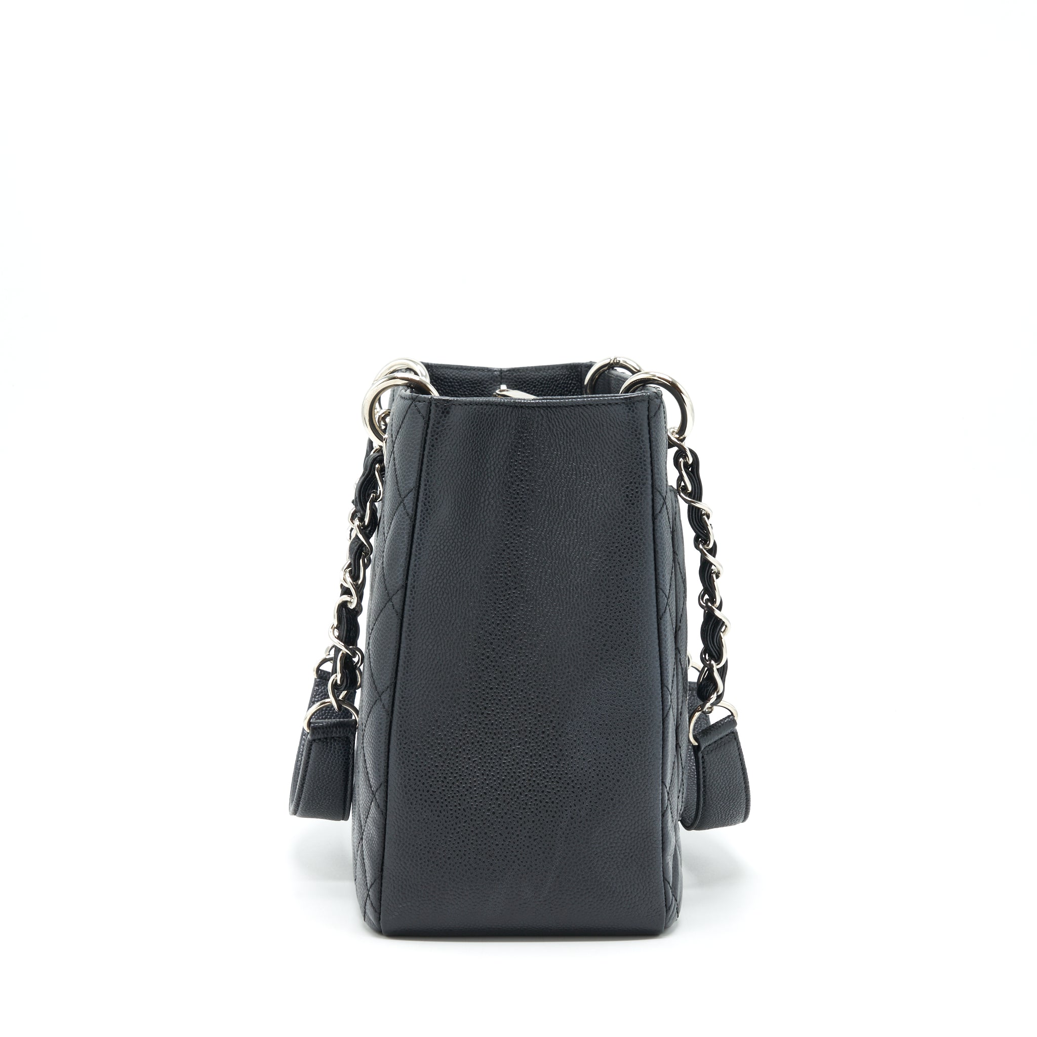 CHANEL GRAND SHOPPING TOTE GST CAVIAR BLACK SHW