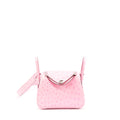 HERMES MINI LINDY OSTRICH L4 ROSE BUBBLEGUM SHW