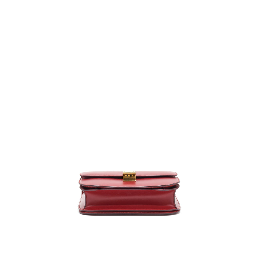 CELINE MEDIUM CLASSIC BOX BAG RED GHW