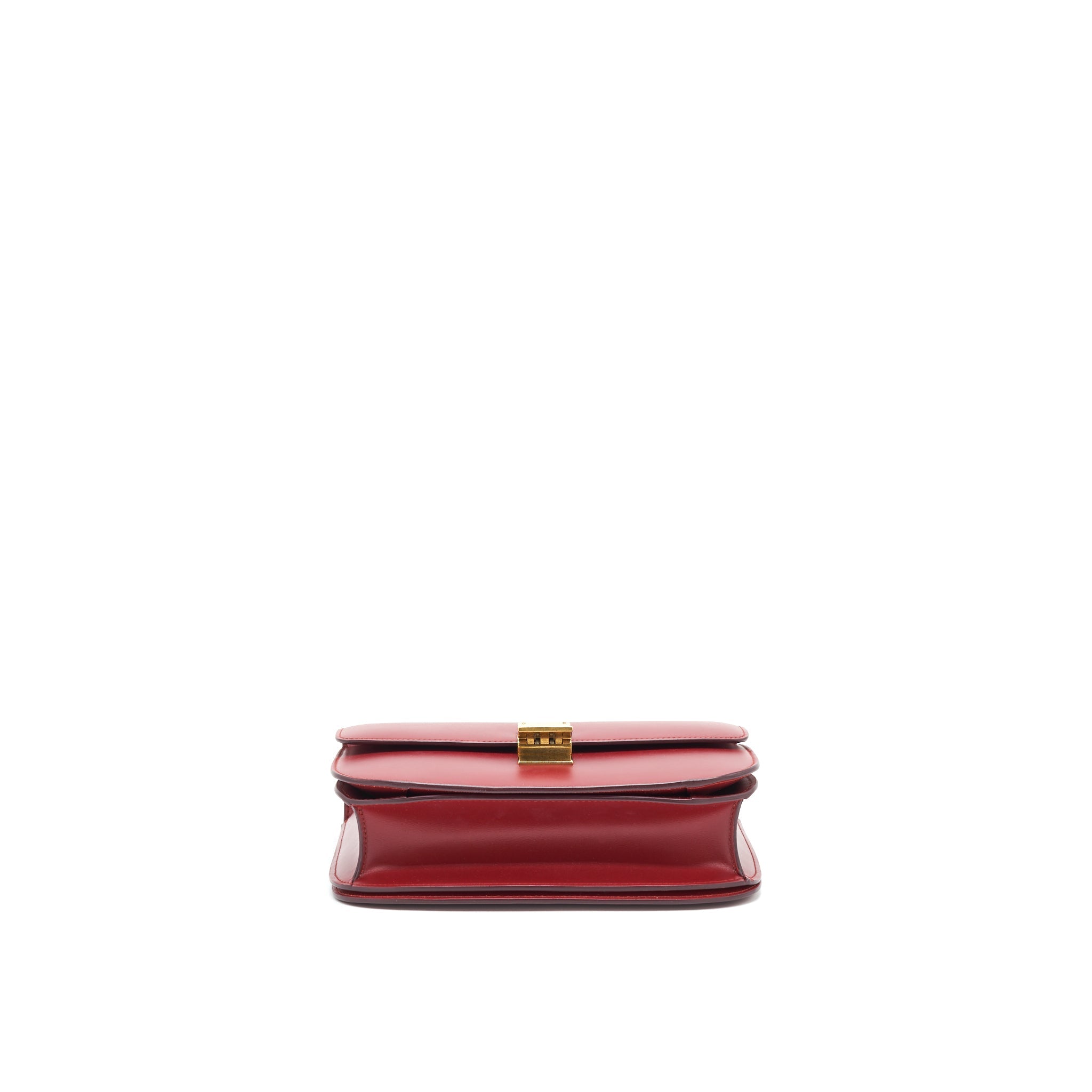 CELINE MEDIUM CLASSIC BOX BAG RED GHW