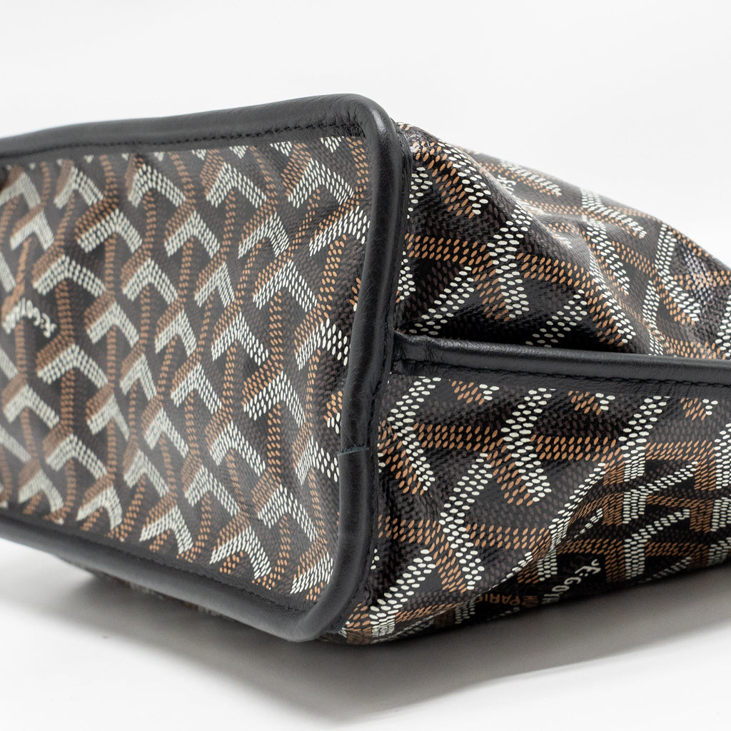 GOYARD MINI ANJOU TOTE GOYARDINE CANVAS / LEATHER BLACK SHW