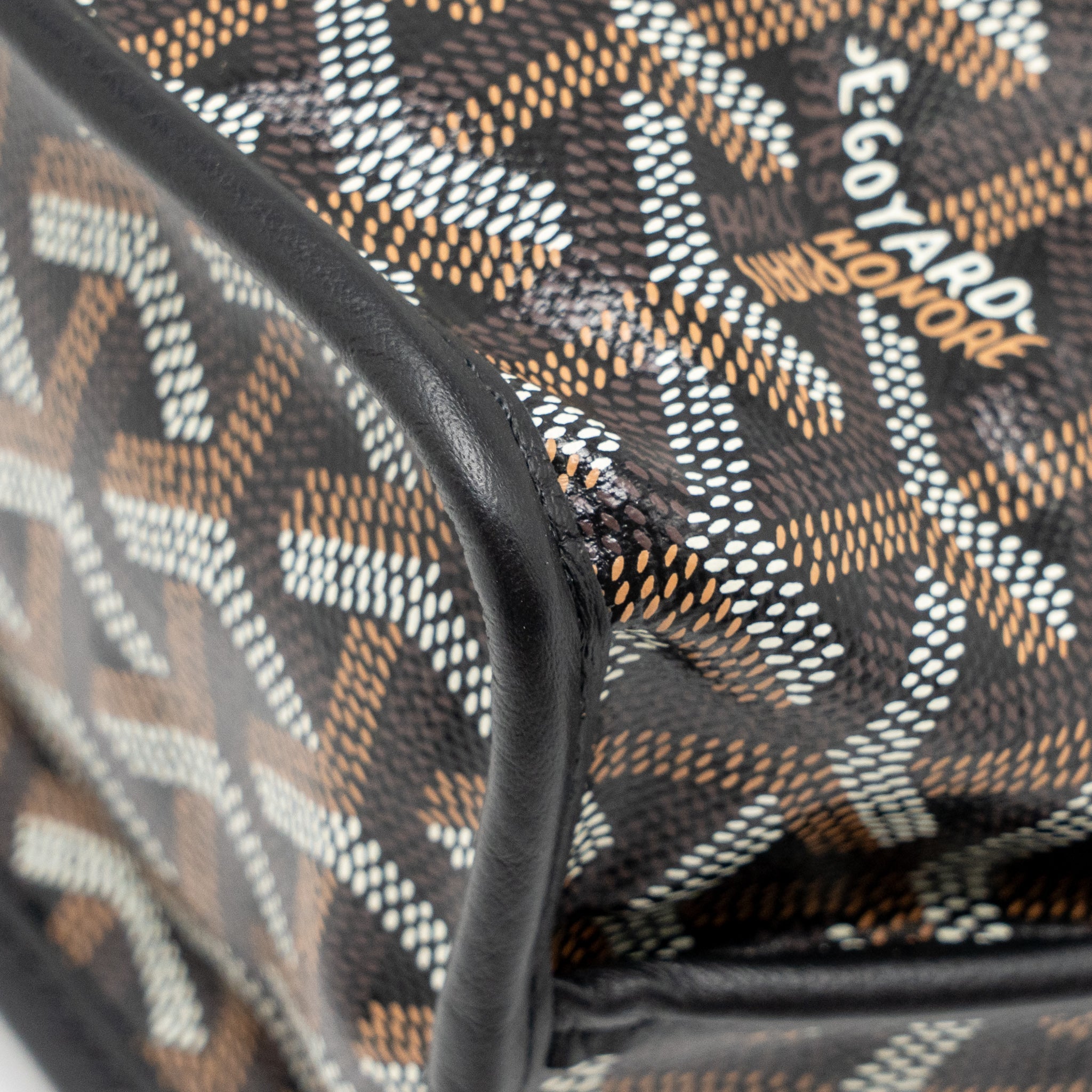 GOYARD MINI ANJOU TOTE GOYARDINE CANVAS / LEATHER BLACK SHW