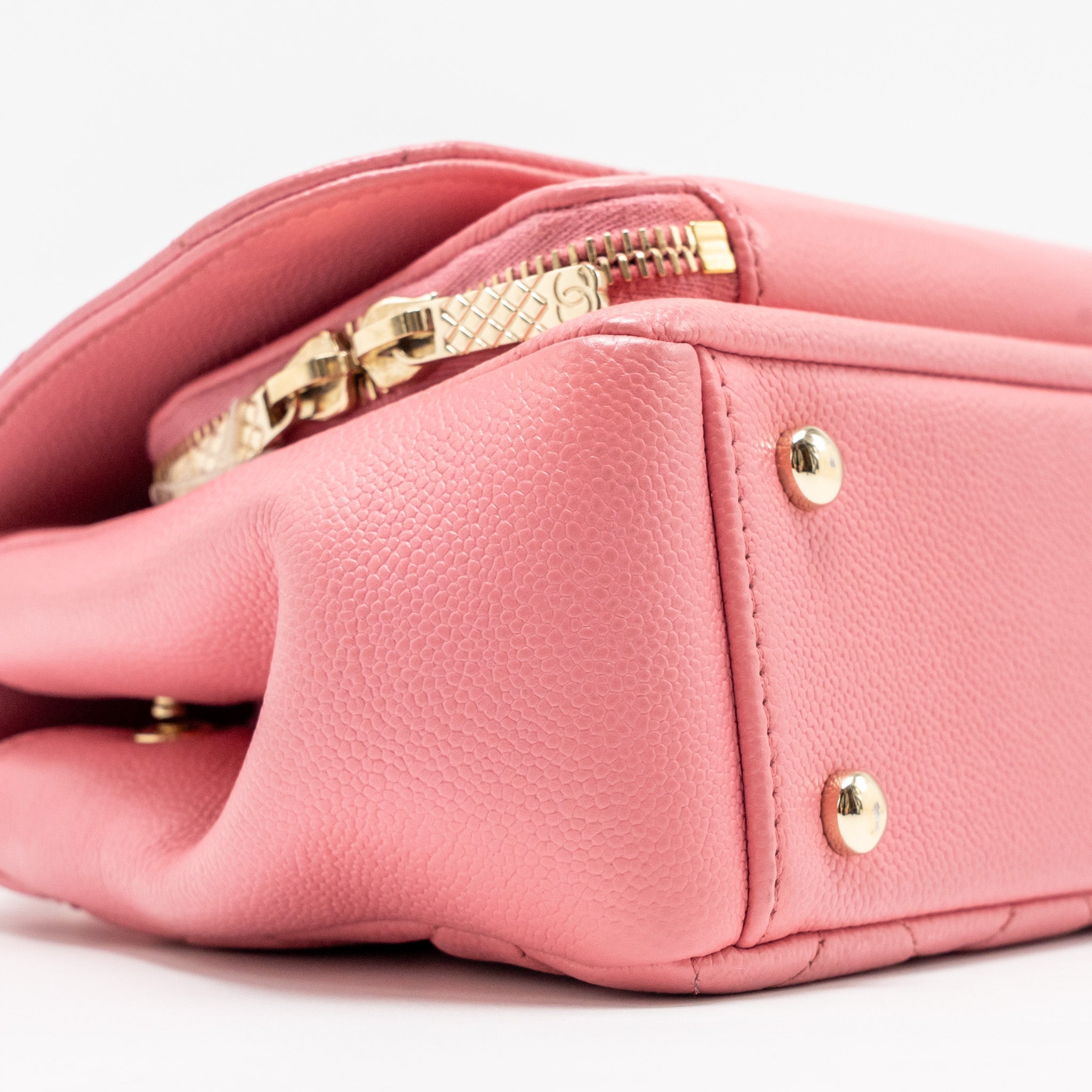 CHANEL SMALL BUSINESS AFFINITY CAVIAR PINK LGHW(MICROCHIP)