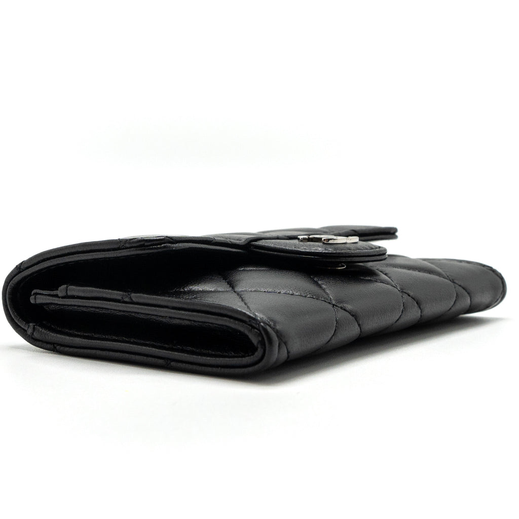 CHANEL CLASSIC FLAP CARD HOLDER LAMBSKIN BLACK SHW