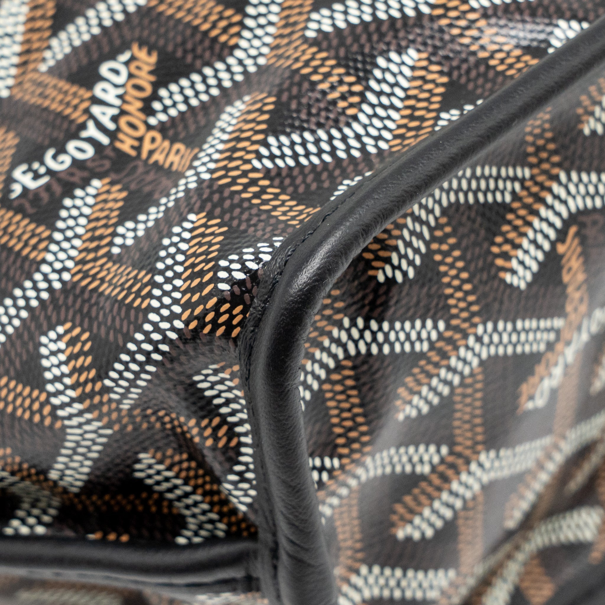 GOYARD MINI ANJOU TOTE GOYARDINE CANVAS / LEATHER BLACK SHW