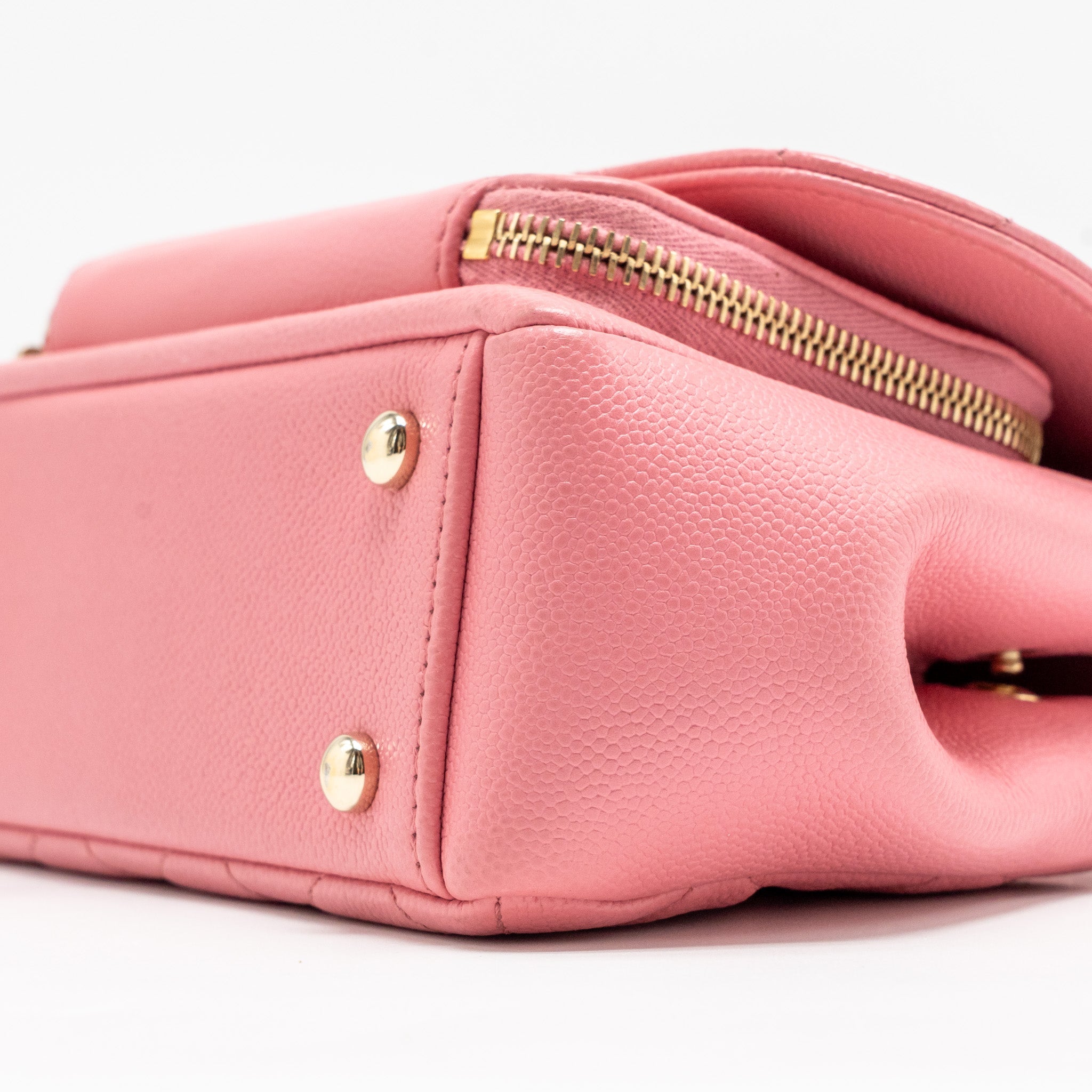 CHANEL SMALL BUSINESS AFFINITY CAVIAR PINK LGHW(MICROCHIP)