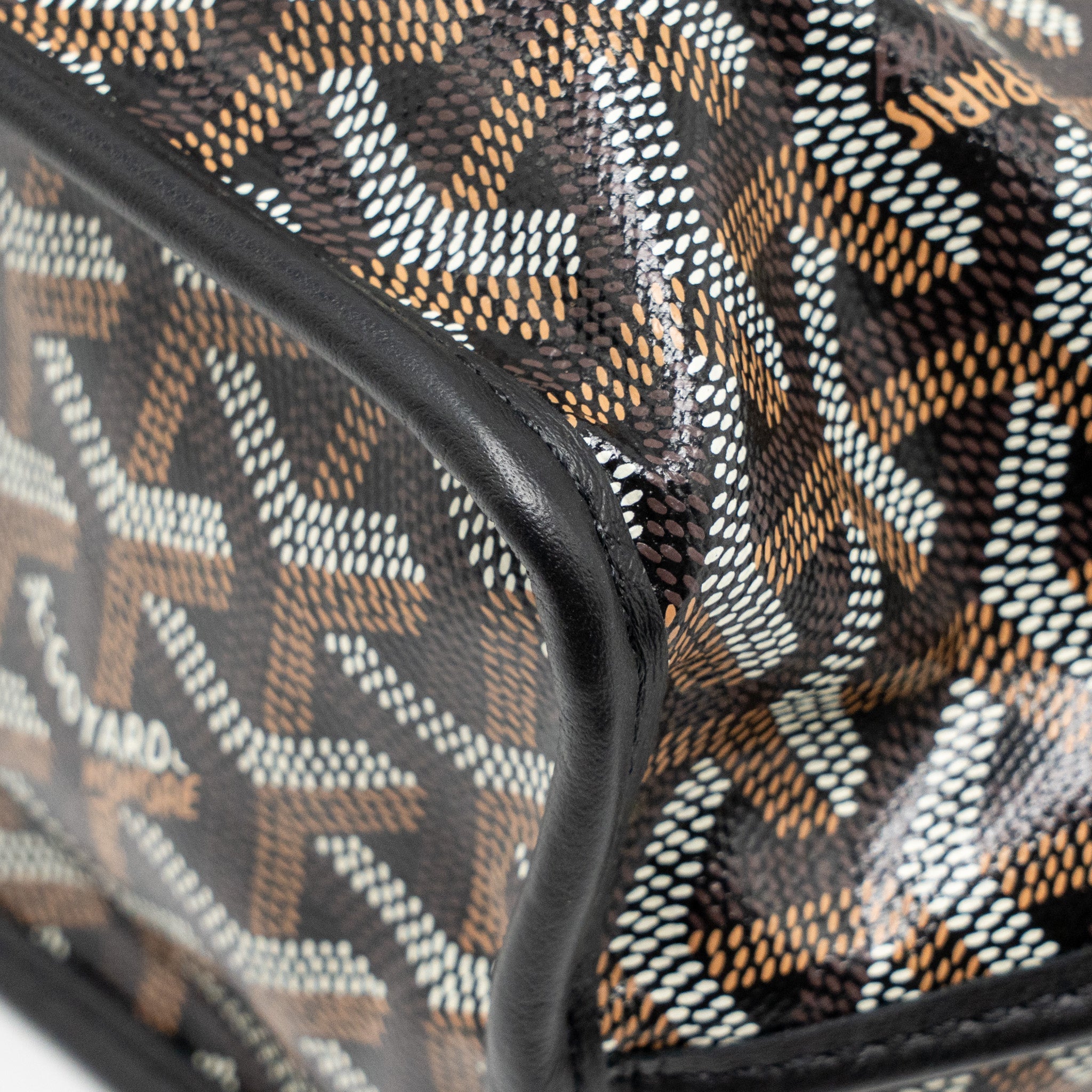 GOYARD MINI ANJOU TOTE GOYARDINE CANVAS / LEATHER BLACK SHW