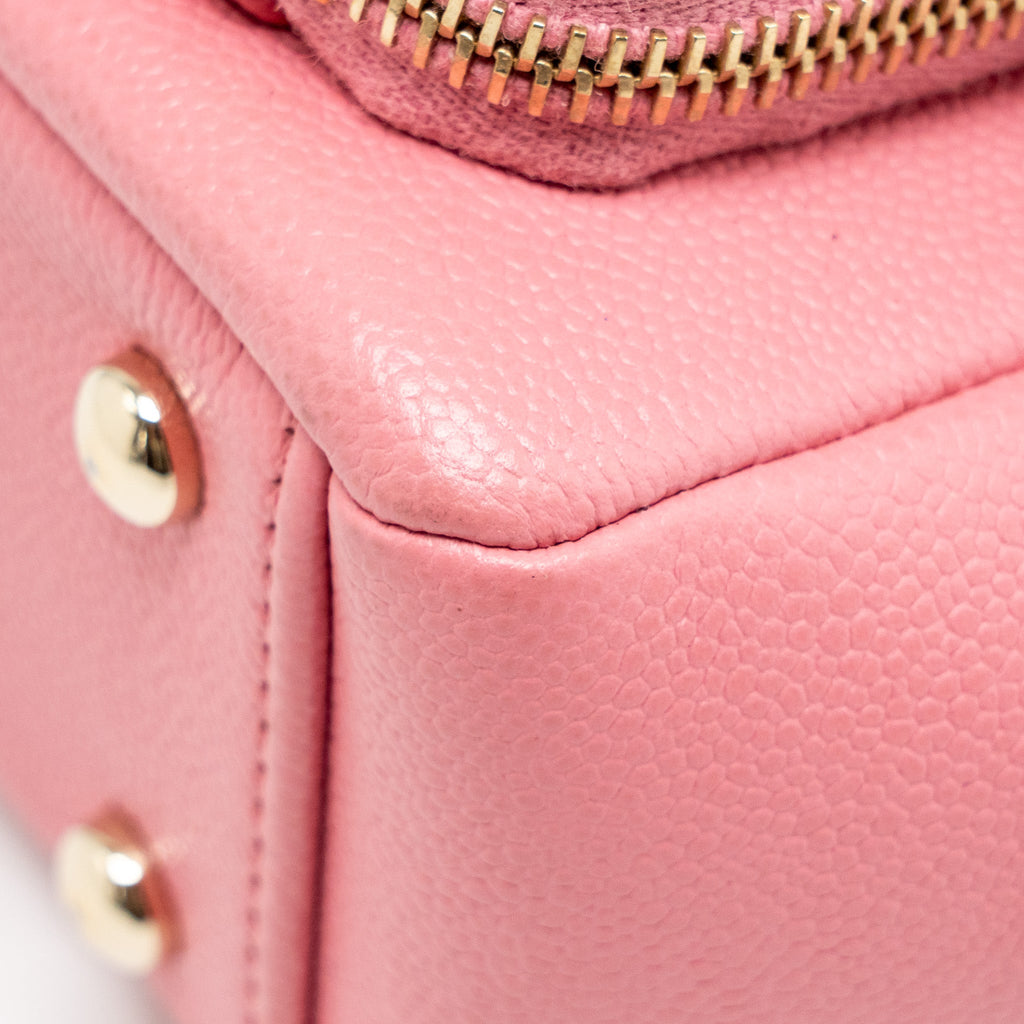 CHANEL SMALL BUSINESS AFFINITY CAVIAR PINK LGHW(MICROCHIP)