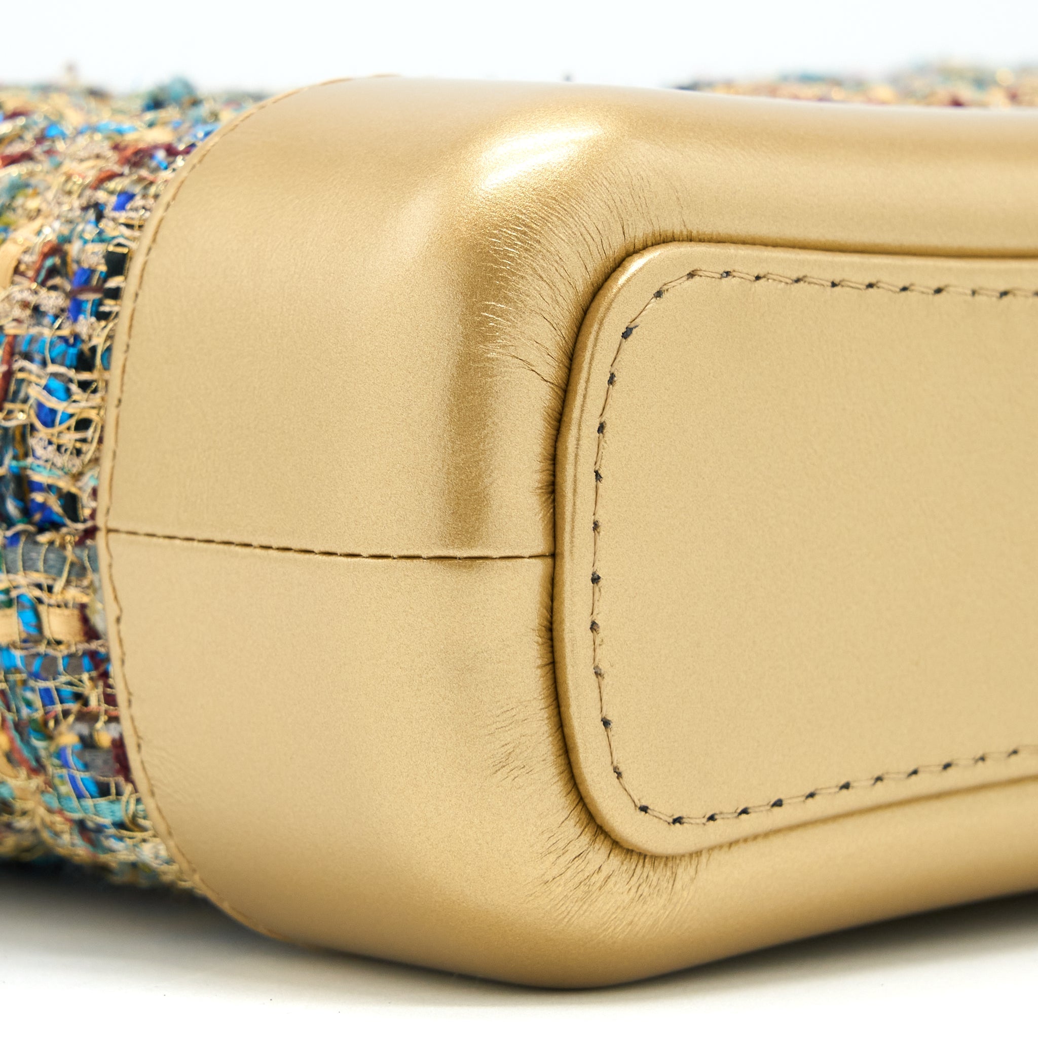 CHANEL SMALL GABRIELLE HOBO BAG TWEED GOLD/MULTICOLOUR