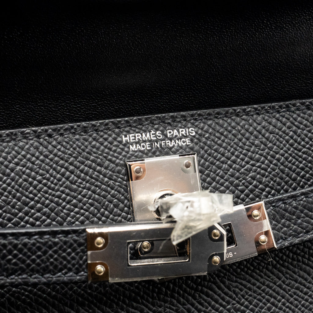 HERMES MINI KELLY II EPSOM BLACK SHW