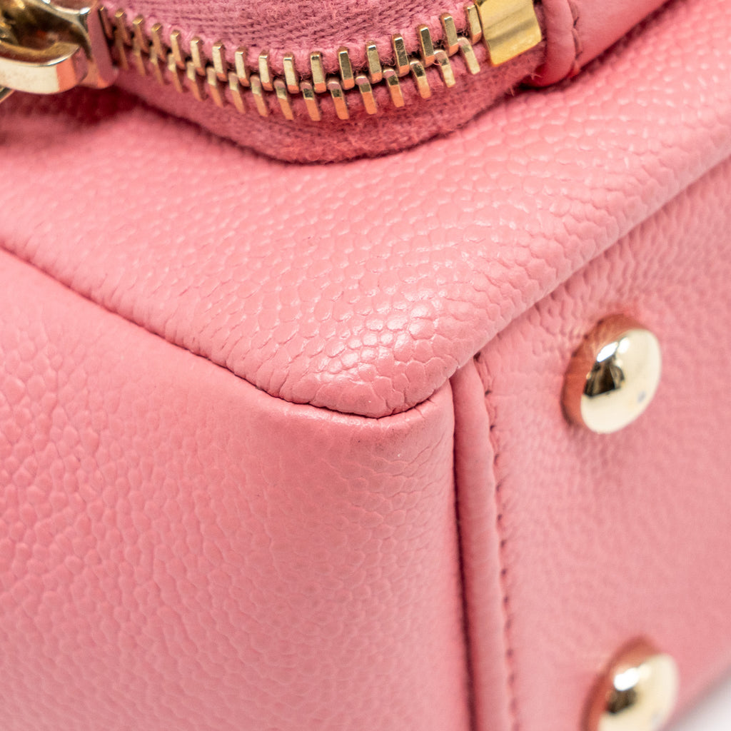 CHANEL SMALL BUSINESS AFFINITY CAVIAR PINK LGHW(MICROCHIP)