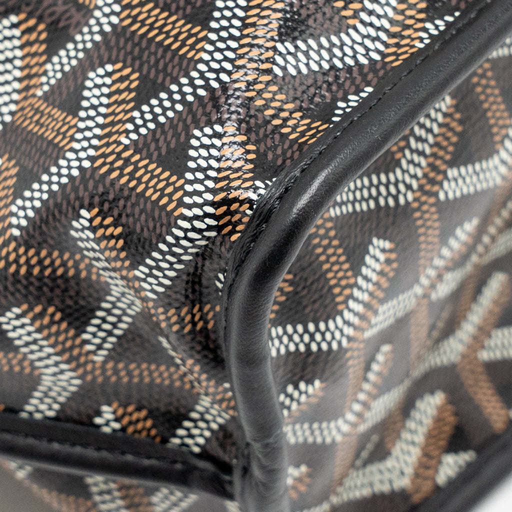 GOYARD MINI ANJOU TOTE GOYARDINE CANVAS / LEATHER BLACK SHW