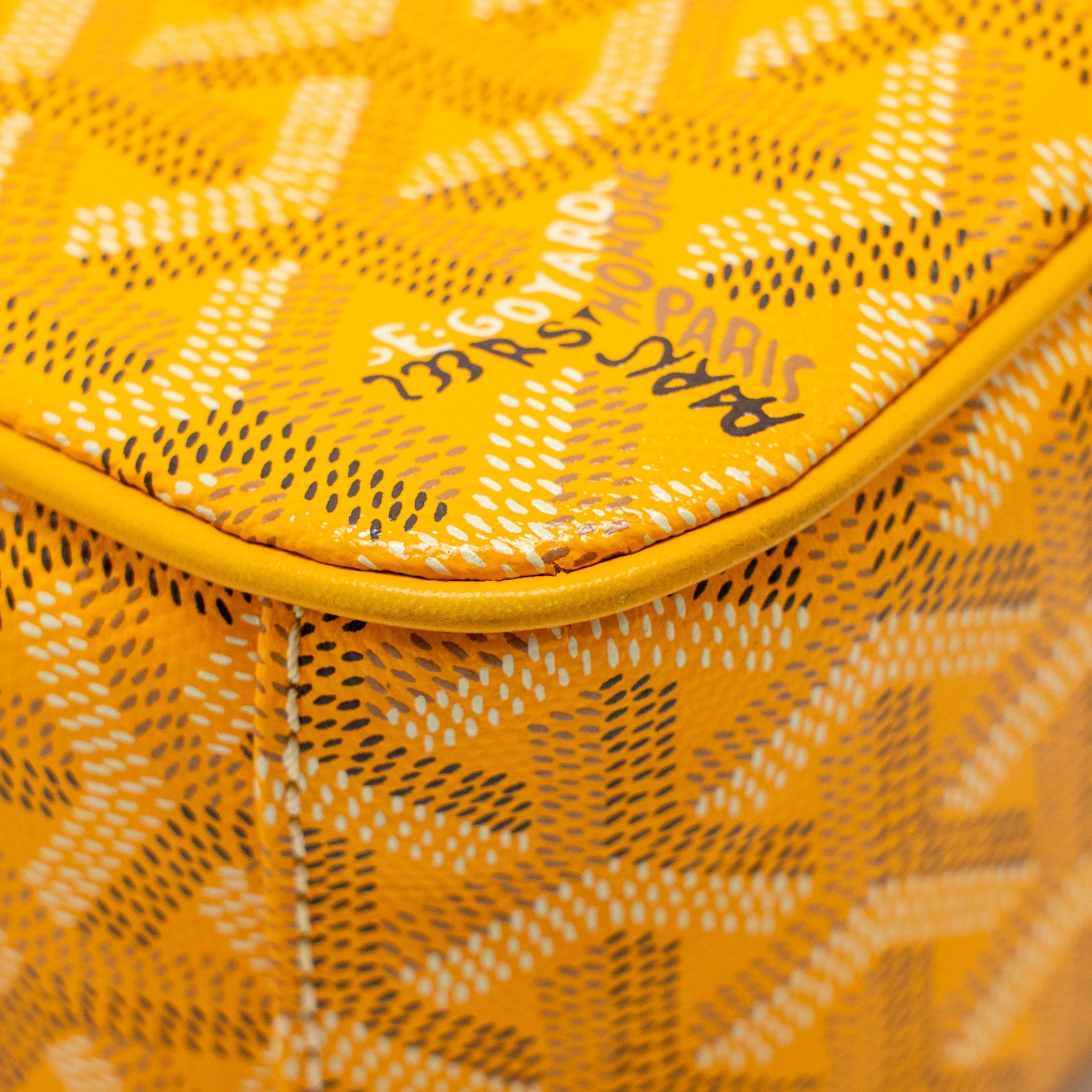 GOYARD CAP VERT PM CROSSBODY BAG GOYARDINE CANVAS YELLOW SHW