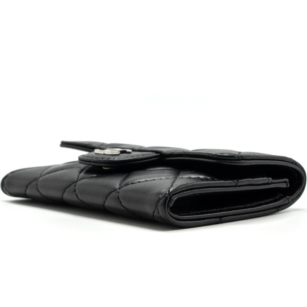 CHANEL CLASSIC FLAP CARD HOLDER LAMBSKIN BLACK SHW