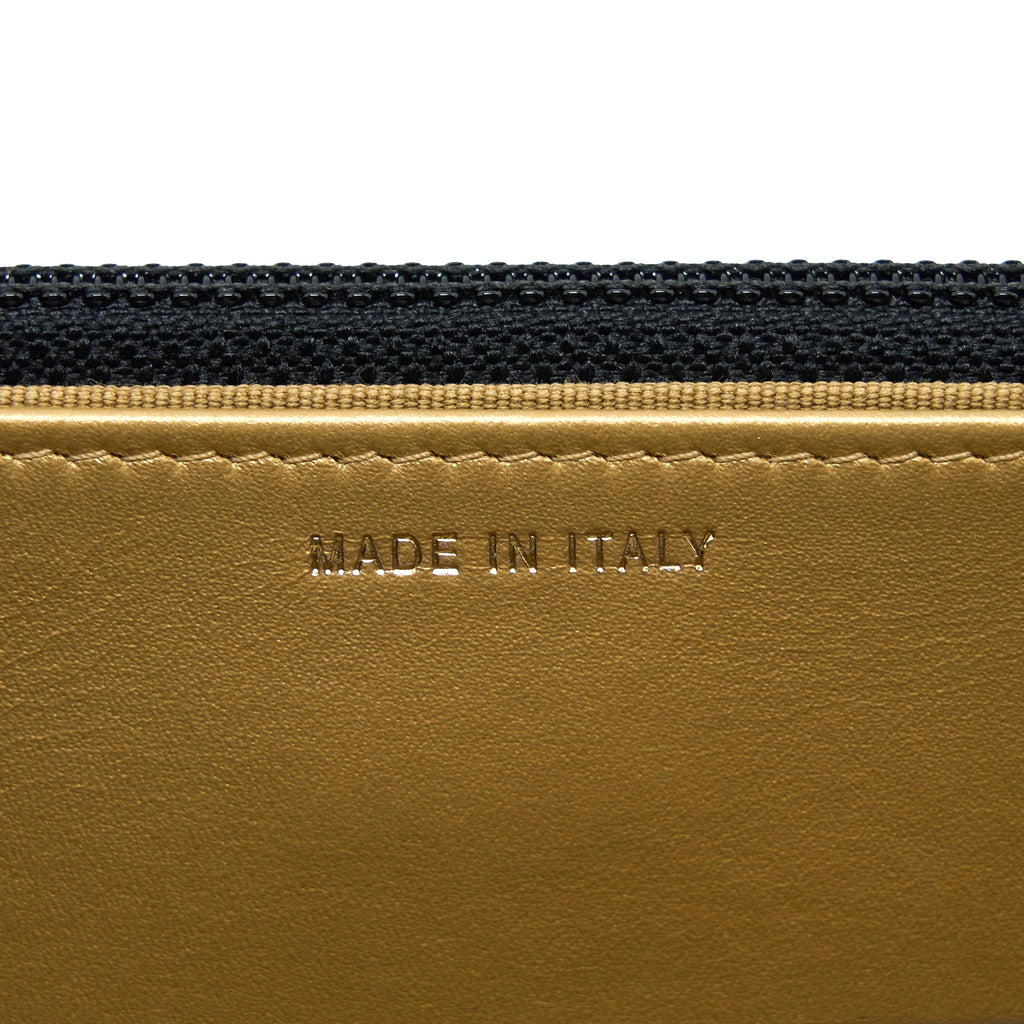 CHANEL PEARL CRUSH WALLET ON CHAIN LAMBSKIN BLACK GHW (MICROCHIP)