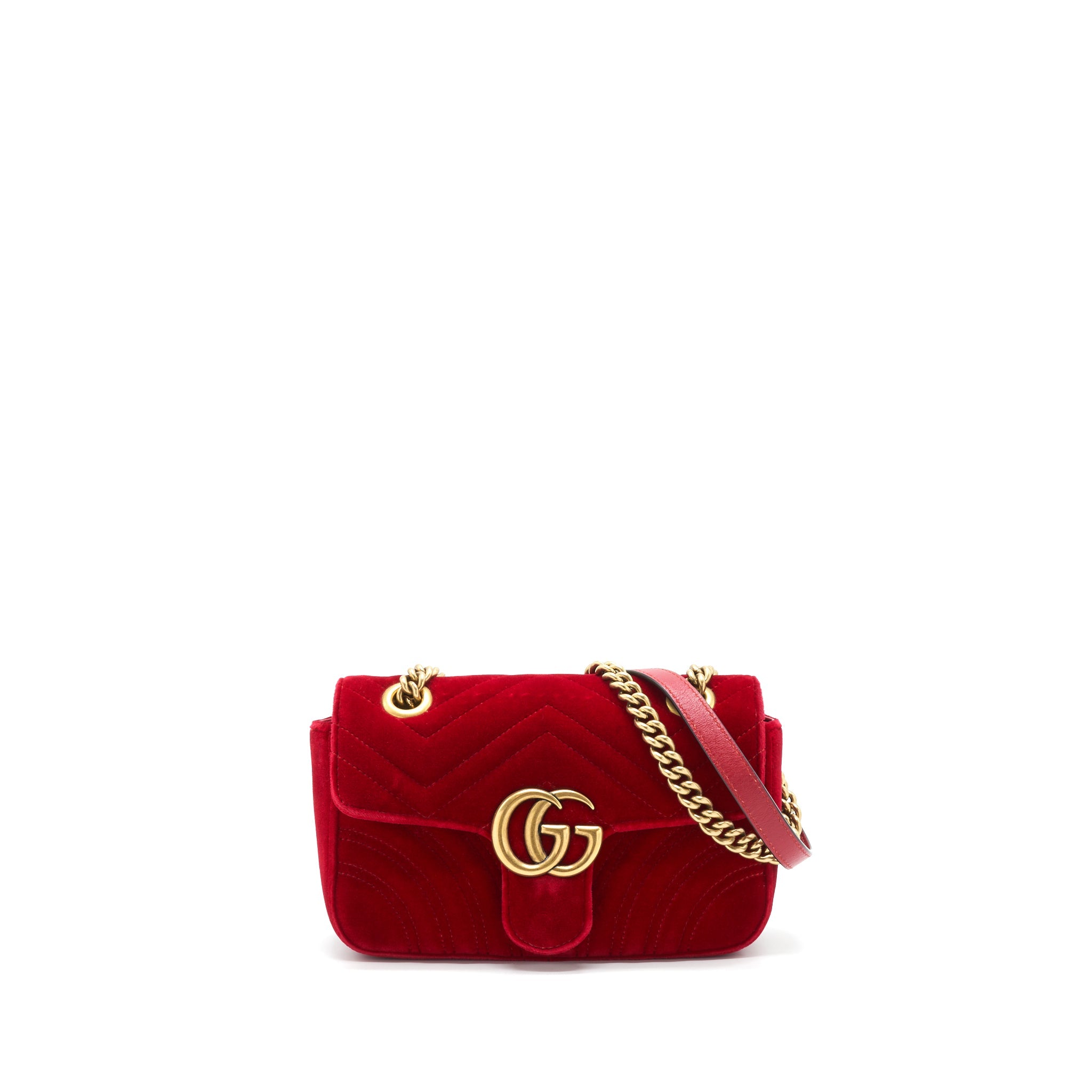 GUCCI VELVET GG MARMONT MATELASSE MINI BAG