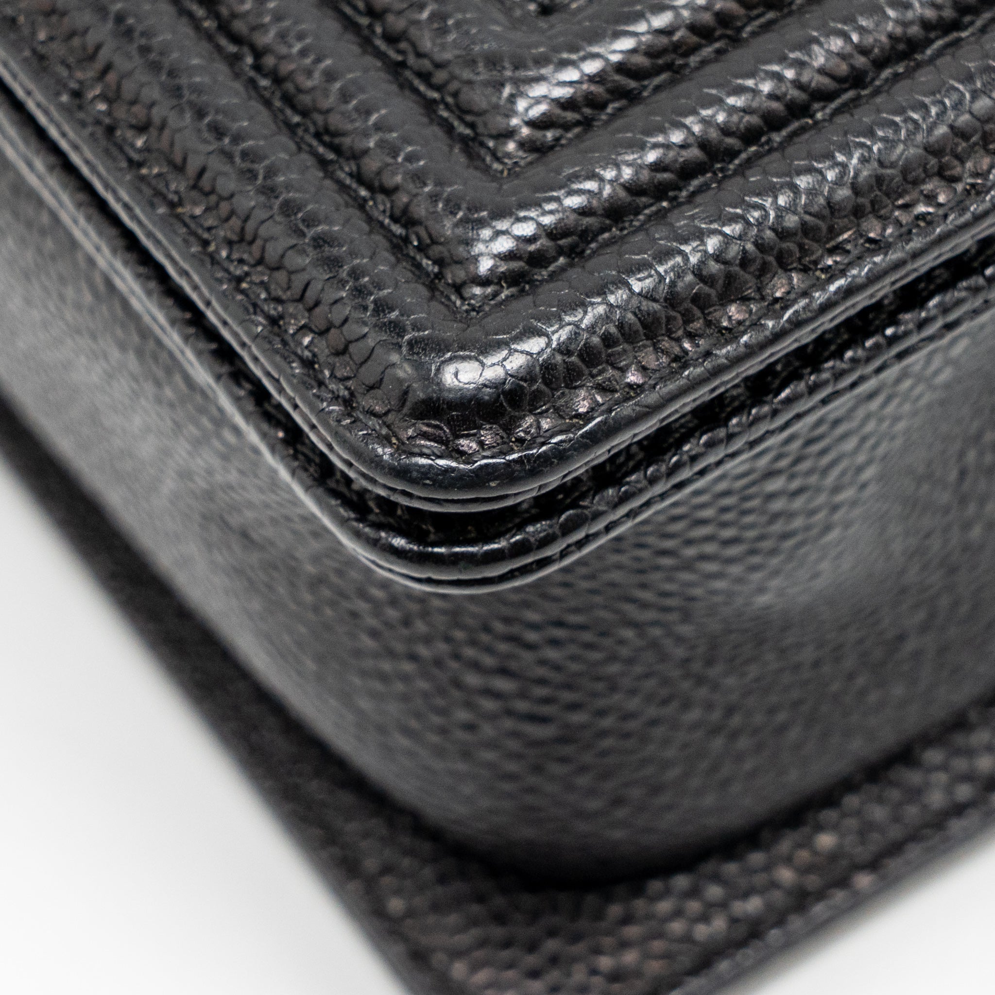 CHANEL SMALL BOY BAG GRAINED CALFSKIN BLACK GHW