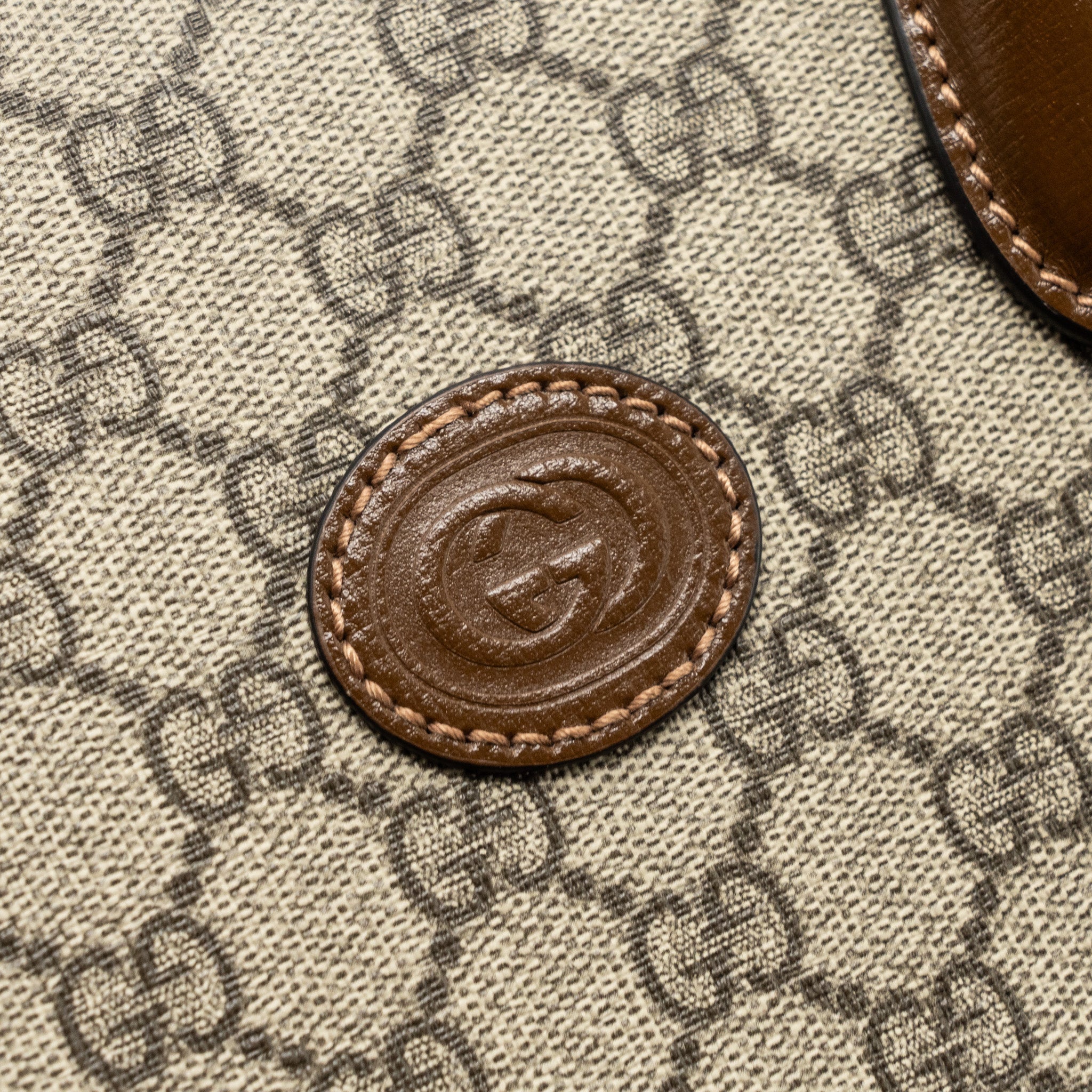 GUCCI GG SMALL TOTE BAG GG SUPREME CANVAS / BROWN GHW