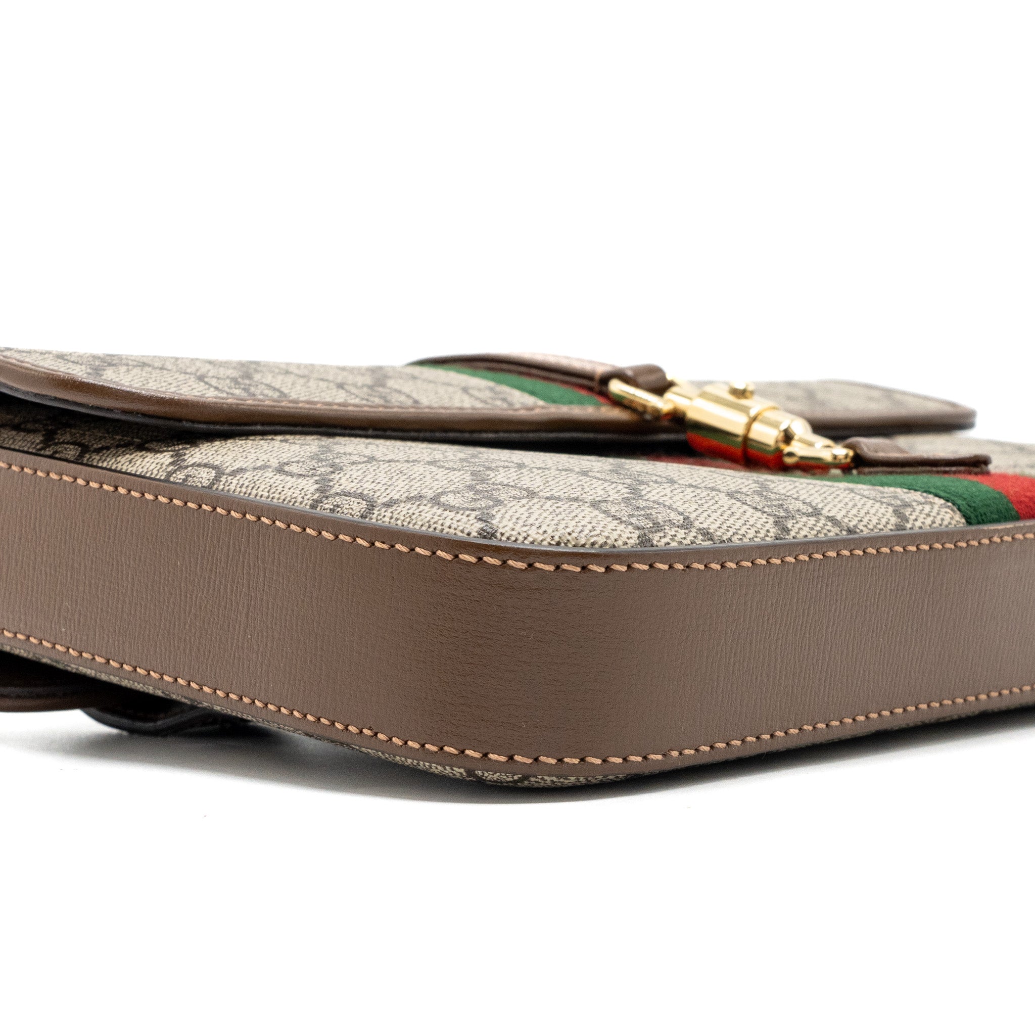 GUCCI FLAP BELT BAG GG SUPREME CANVAS GHW