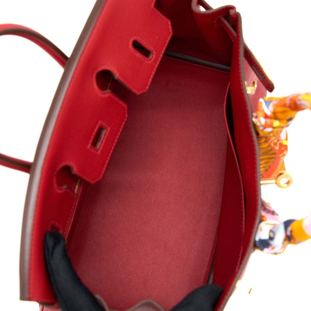 HERMES BIRKIN 25 SWIFT RED GHW