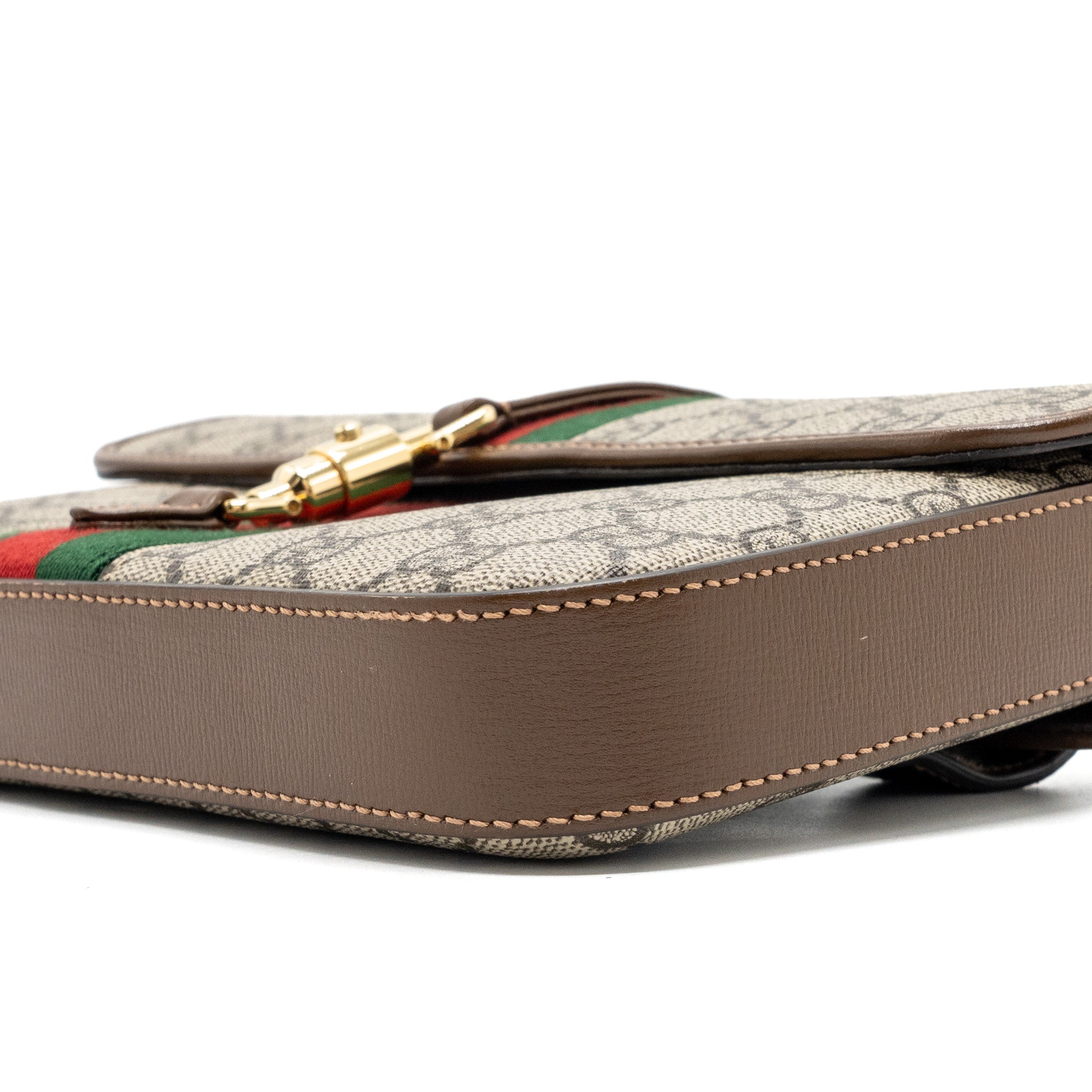 GUCCI FLAP BELT BAG GG SUPREME CANVAS GHW