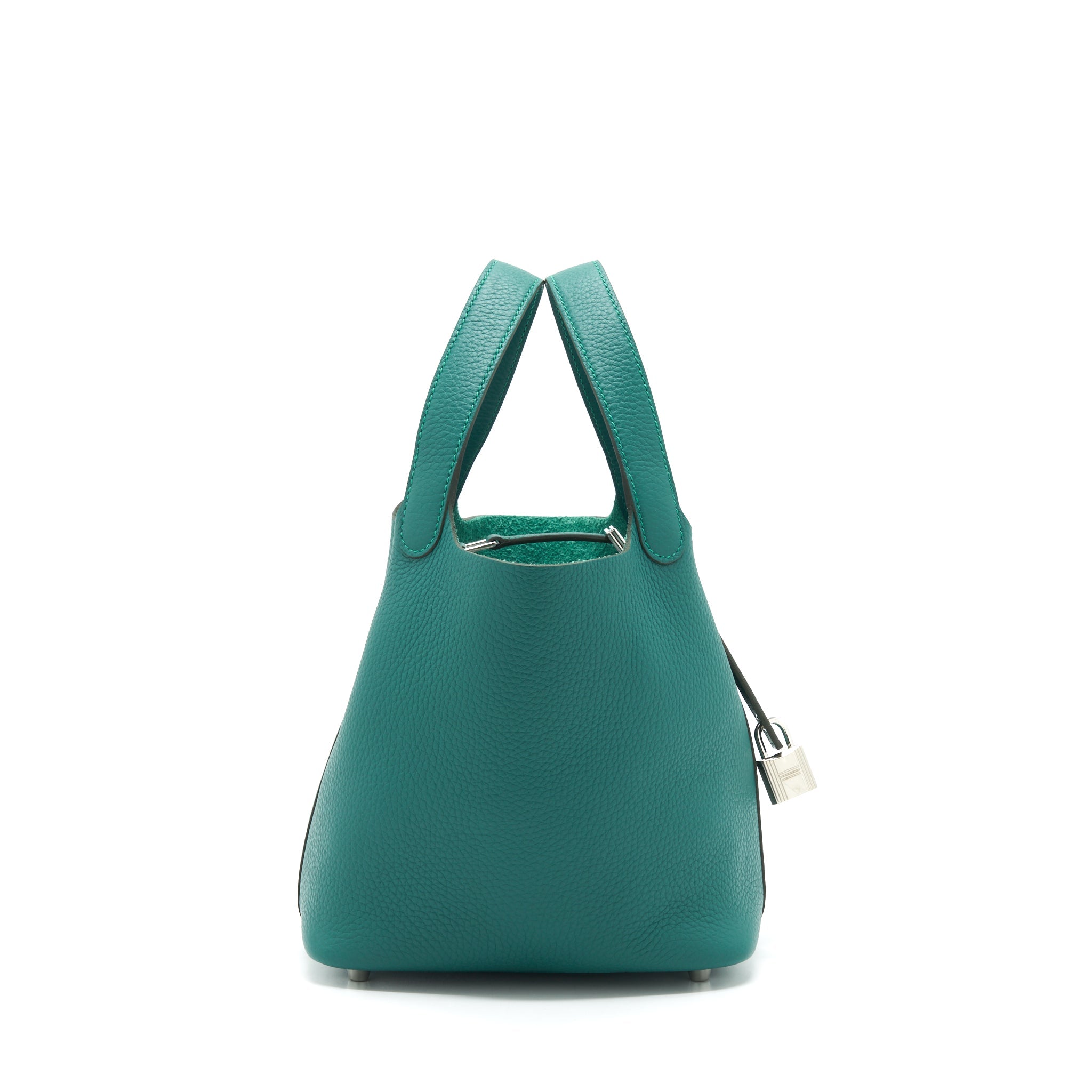 HERMES PICOTIN 18 LOCK BAG CLEMENCE Z6 MALACHITE SHW