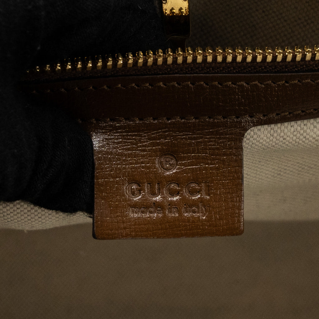GUCCI GG SMALL TOTE BAG GG SUPREME CANVAS / BROWN GHW