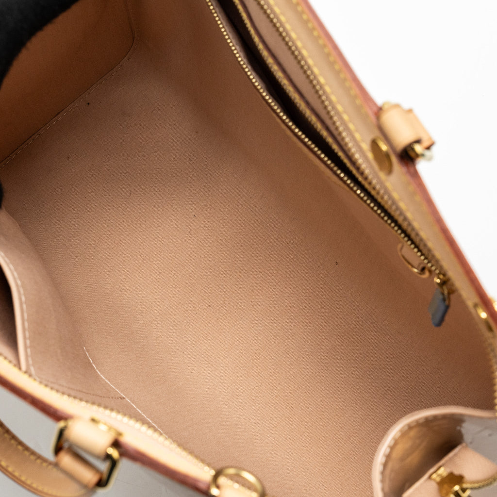LOUIS VUITTON BREA MM PATENT LEATHER BEIGE GHW