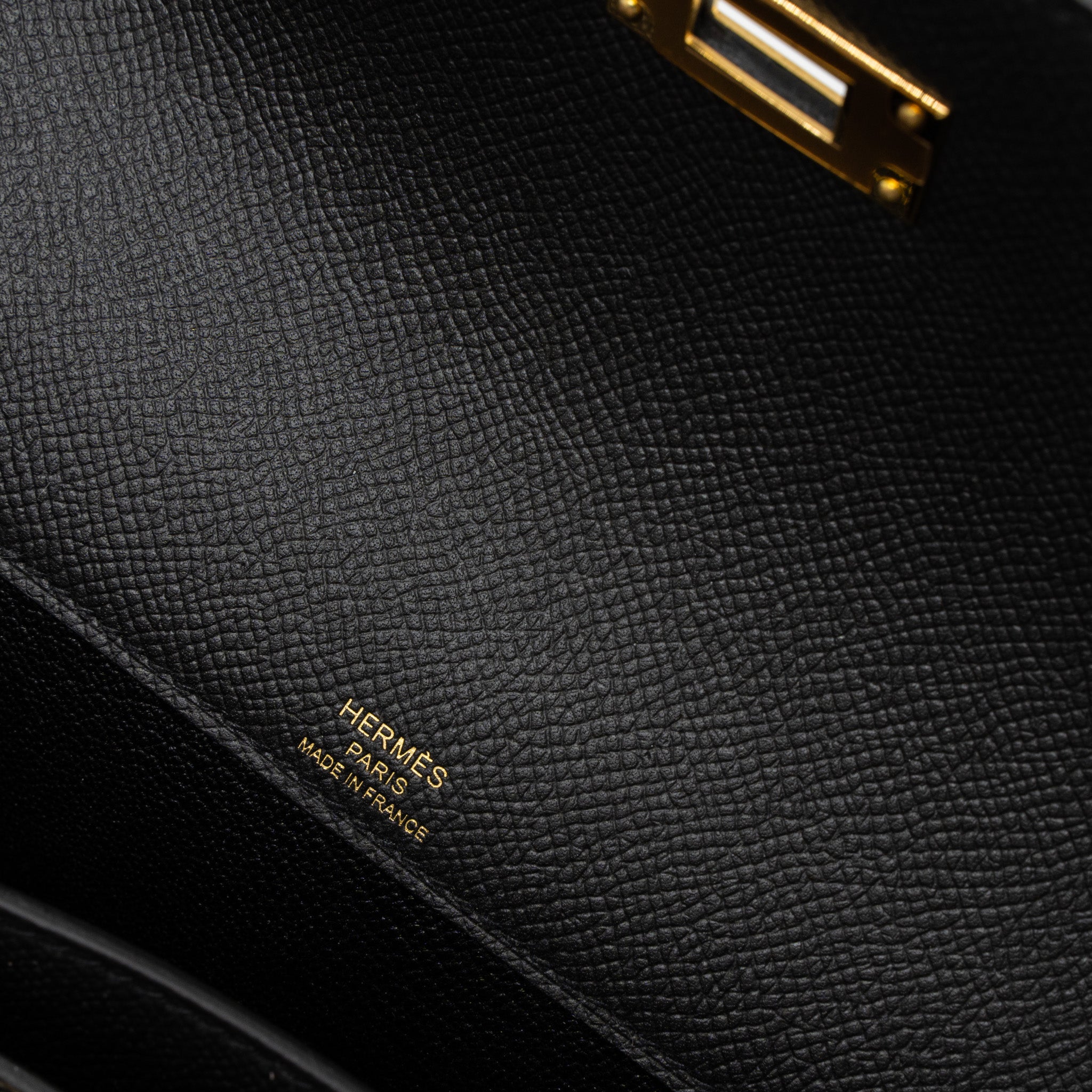 HERMES POCHETTE KELLY DEPECHES 25 EPSOM BLACK GHW