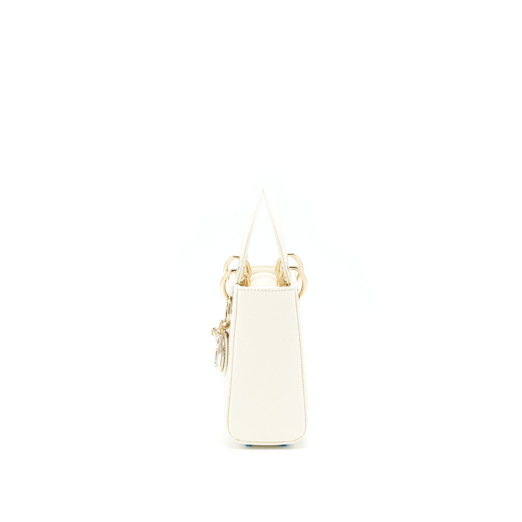 DIOR LIZARD MINI LADY DIOR WHITE  LGHW