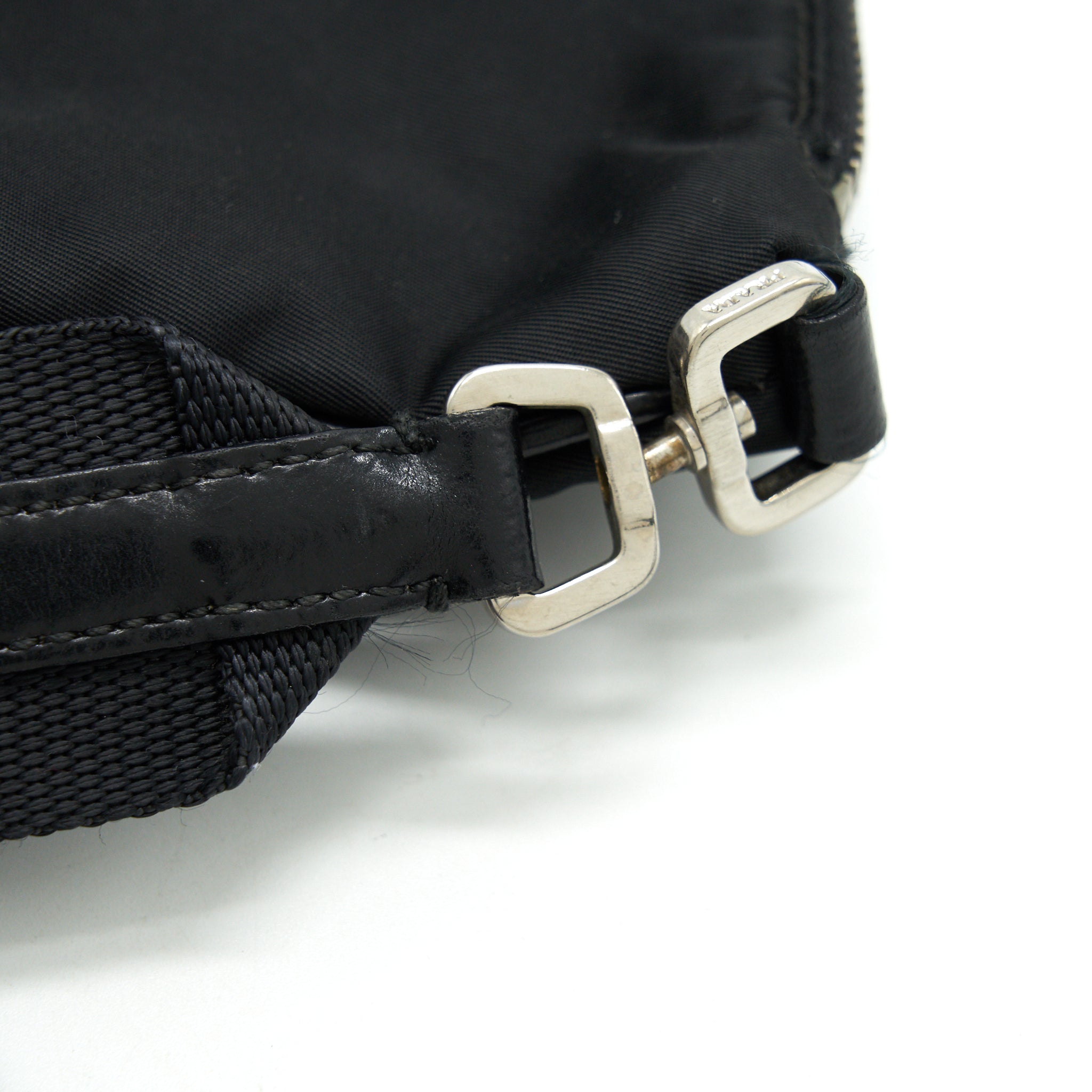 PRADA NYLON CROSSBODY BAG IN BLACK