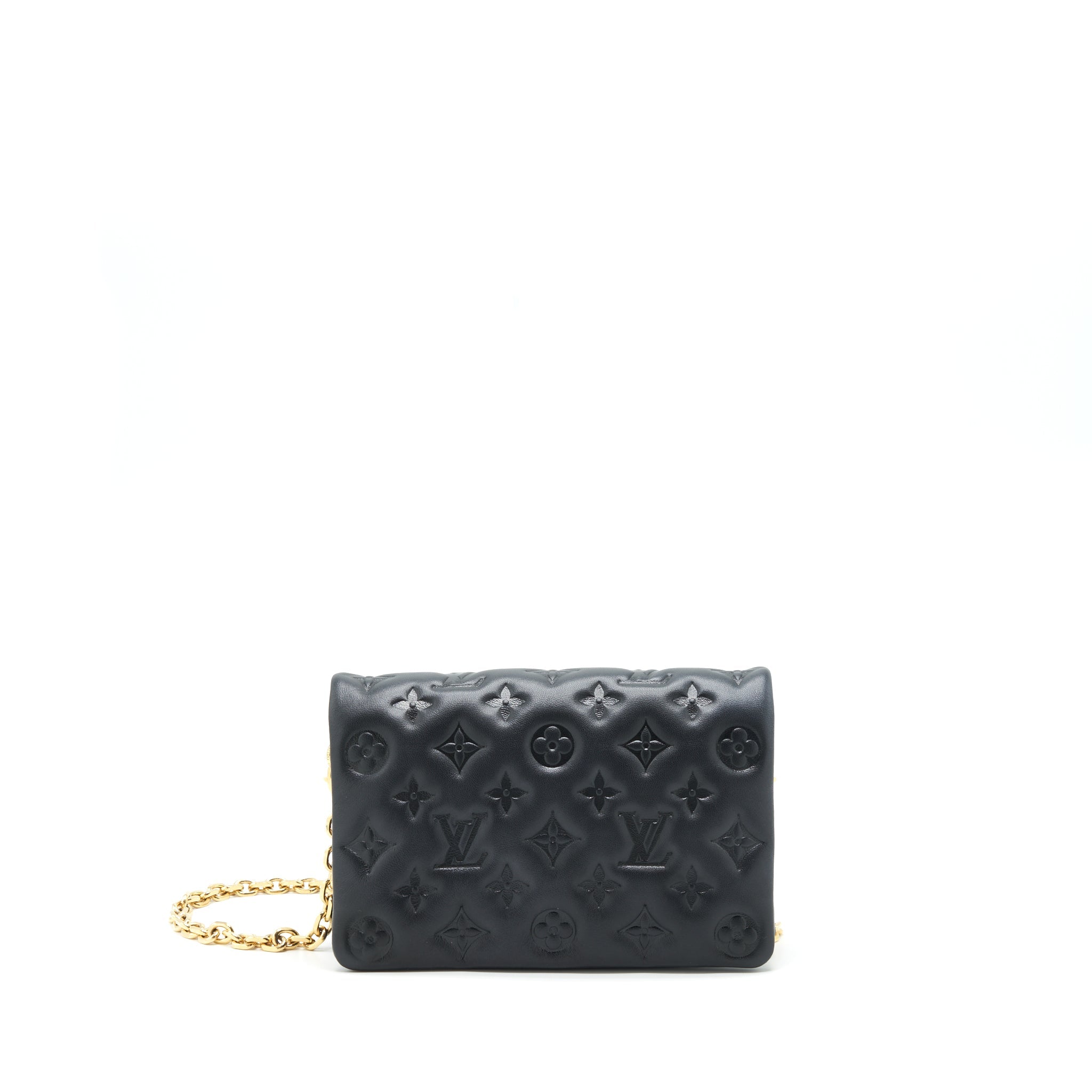 LOUIS VUITTON POCHETTE COUSSIN LAMBSKIN BLACK GHW