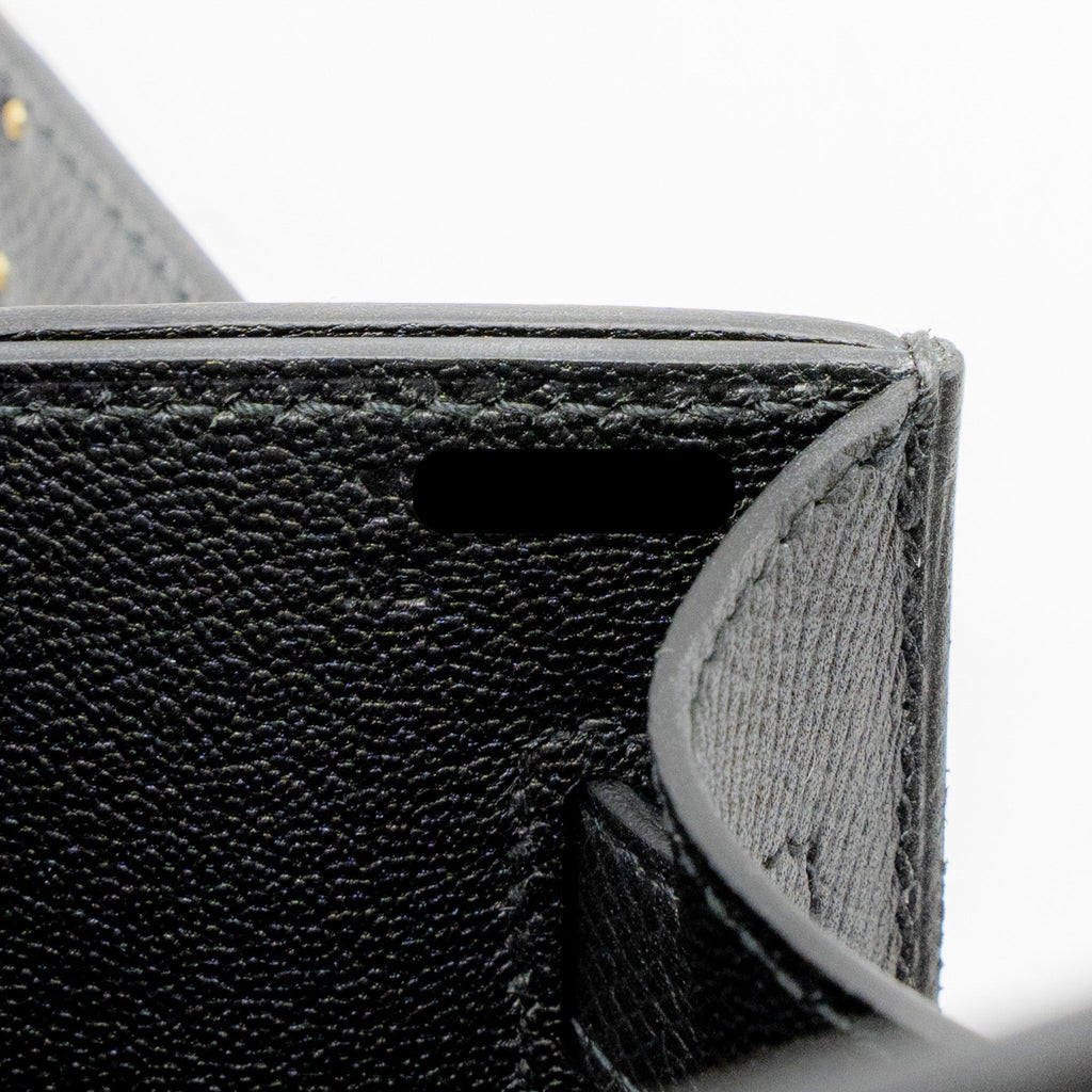 HERMES POCHETTE KELLY DEPECHES 25 EPSOM BLACK GHW