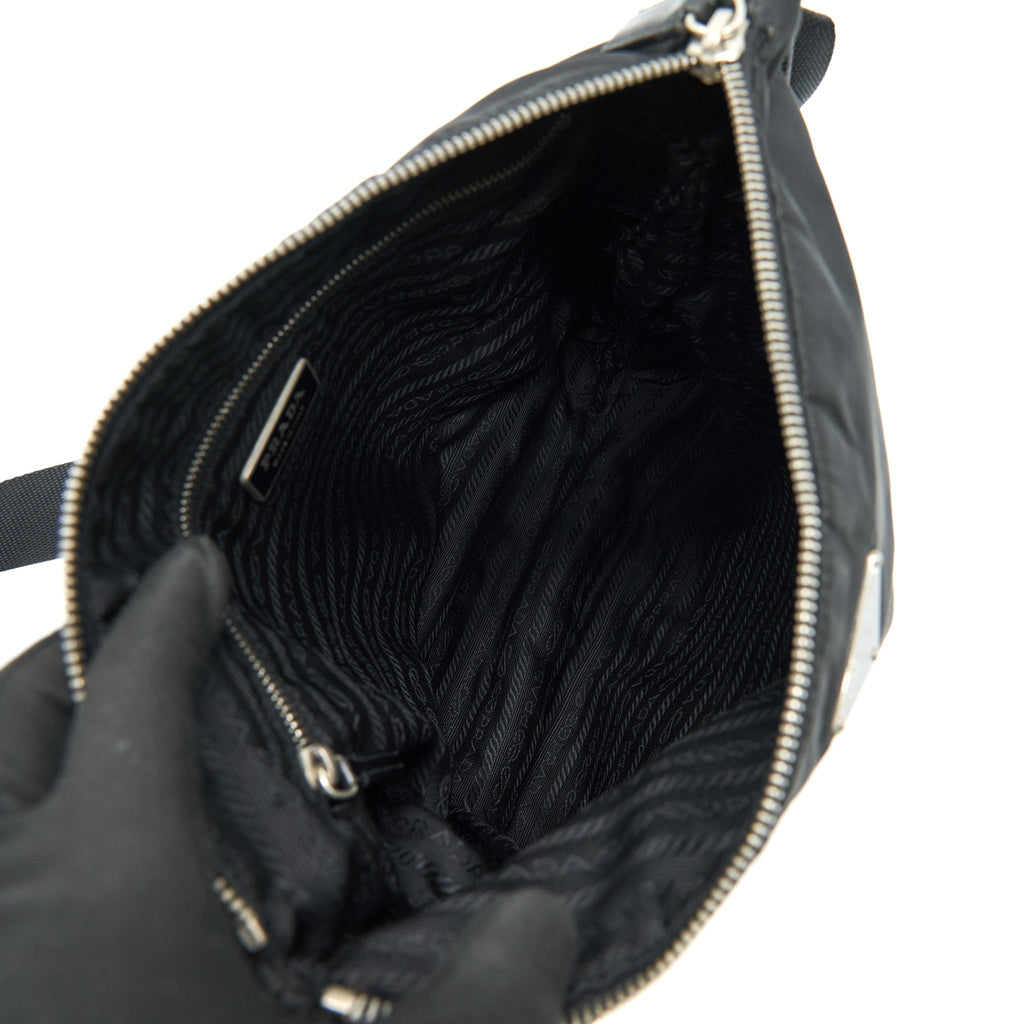 PRADA NYLON CROSSBODY BAG IN BLACK
