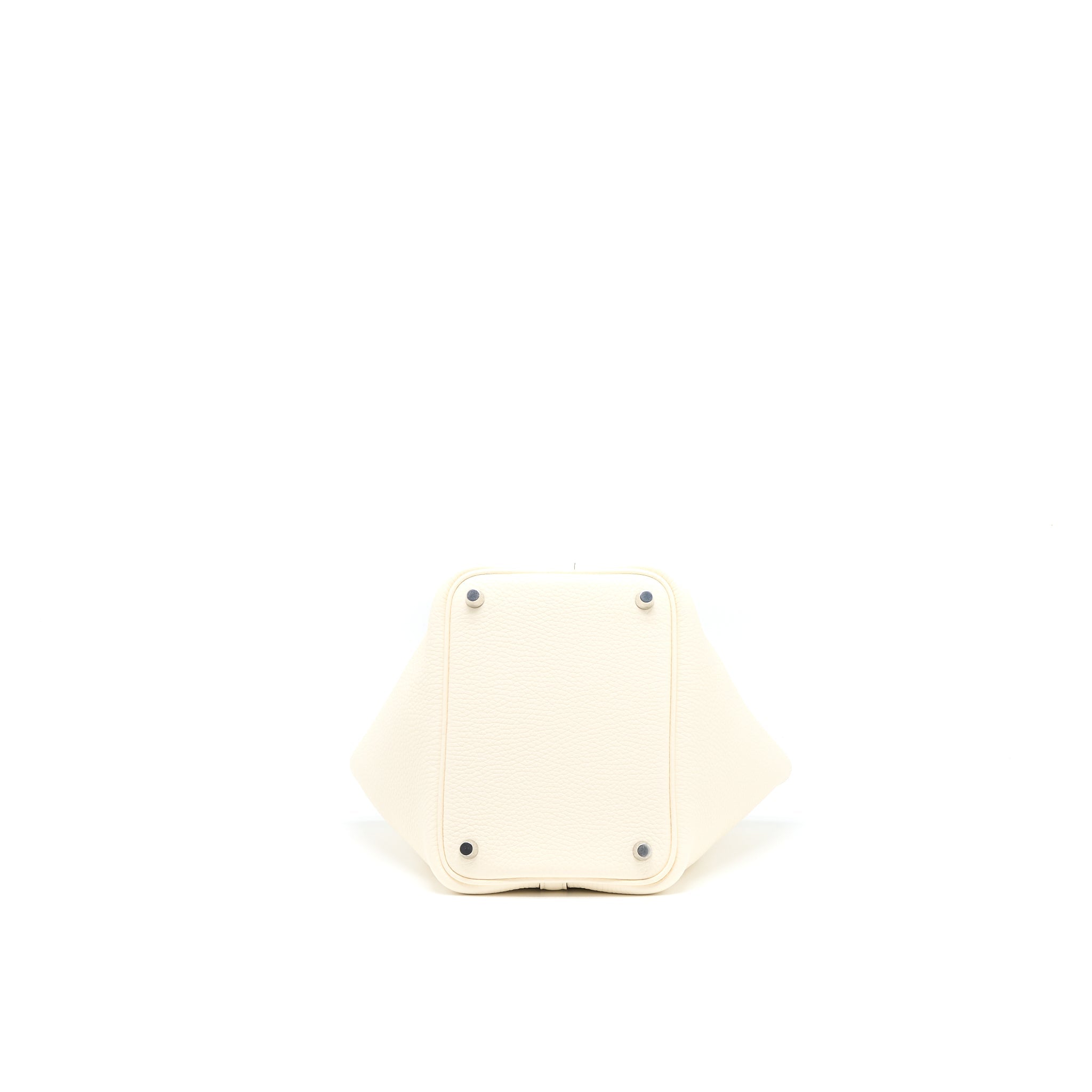 HERMES PICOTIN 18 LOCK TOUCH BAG CLEMENCE/OSTRICH HANDLE NATA/JAUNE CITRON SHW