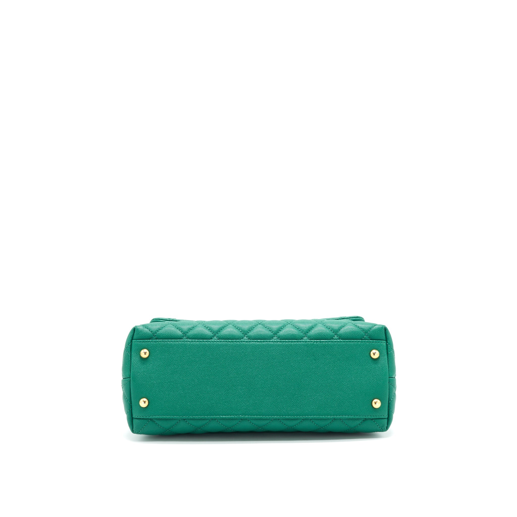 CHANEL COCOHANDLE FLAP BAG MEDIUM GREEN WITH GHW