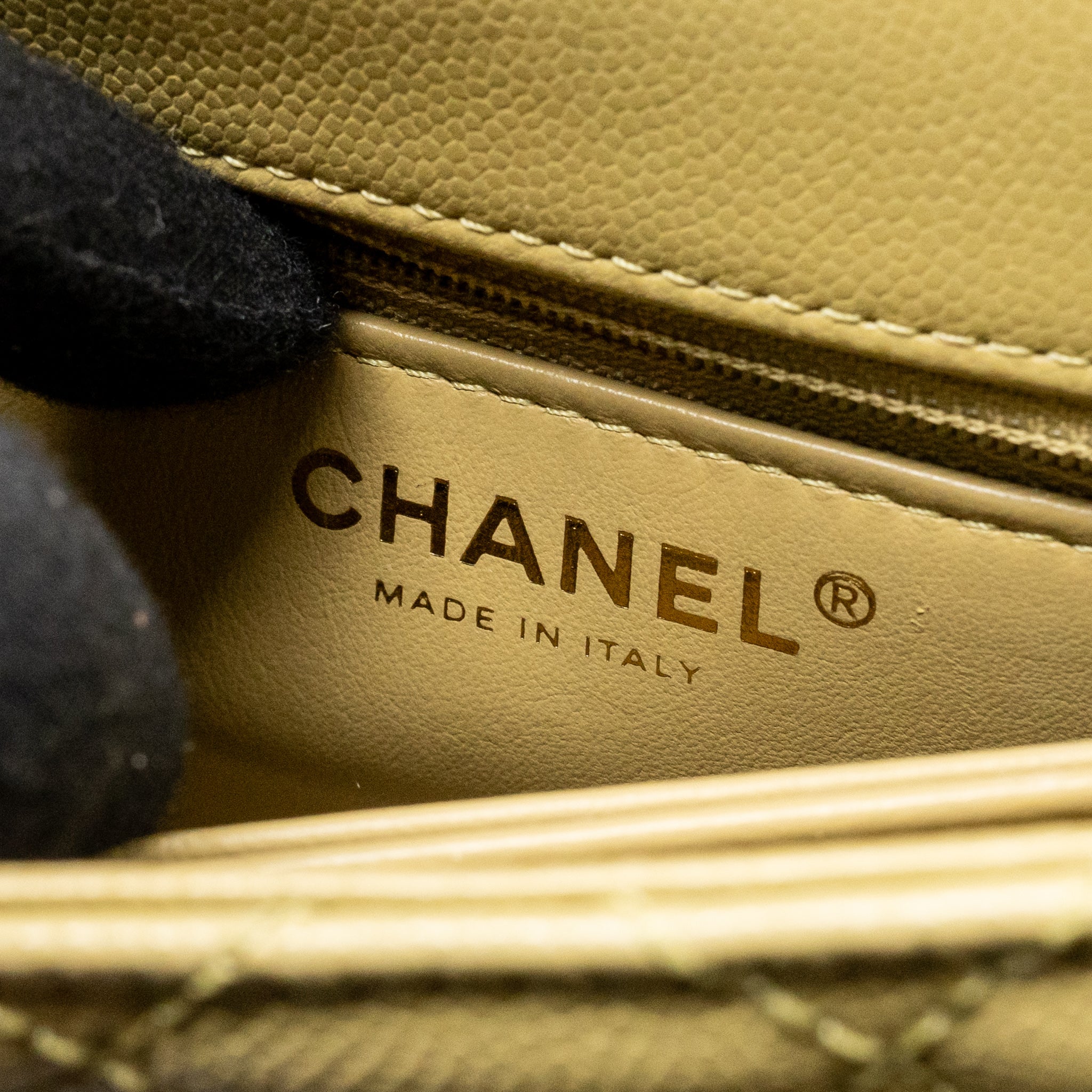 CHANEL MINI COCO HANDLE CAVIAR LIGHT GREEN LGHW (MICROCHIP)