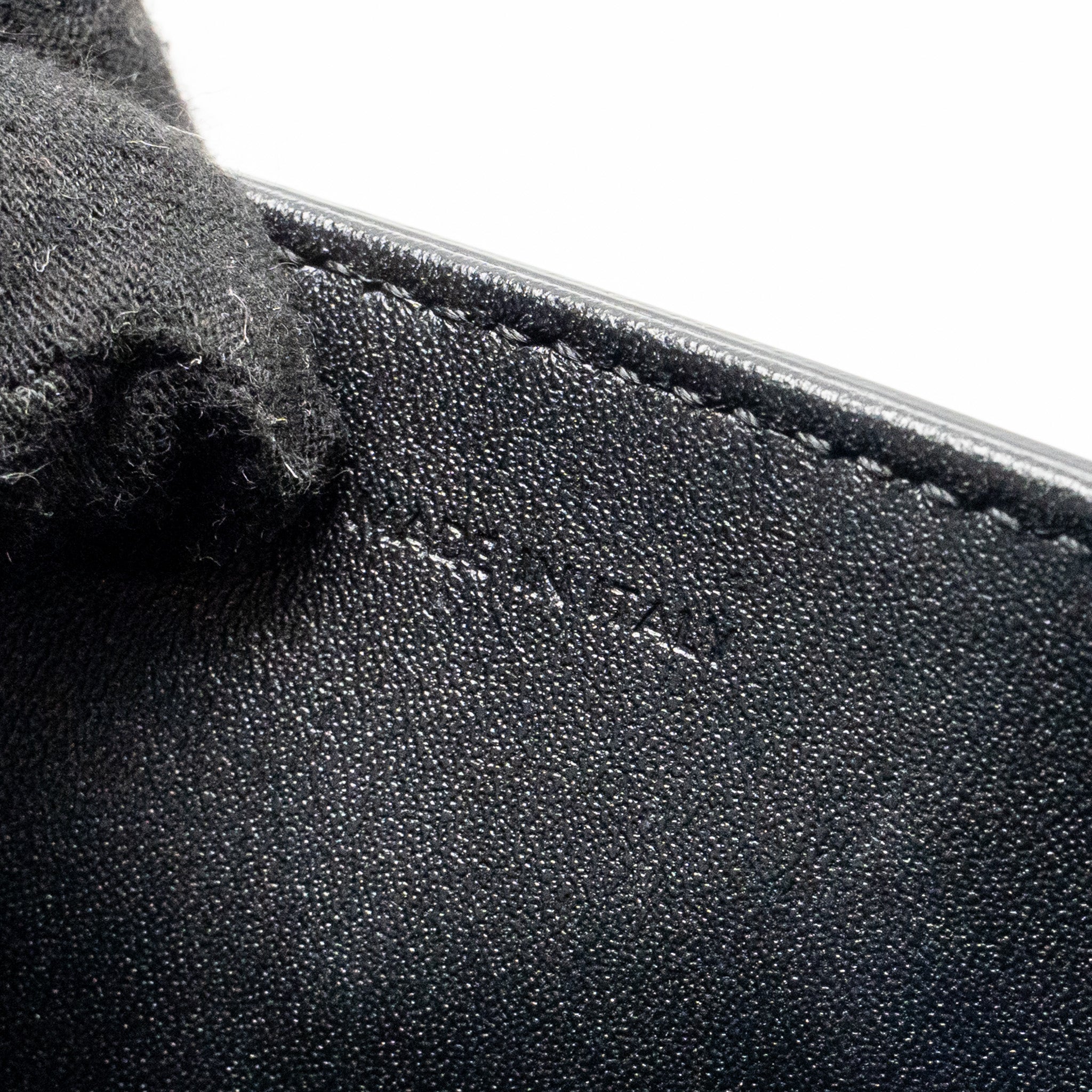 CELINE CUIR TRIOMPHE CHAIN SHOULDER BAG SHINY CALFSKIN BLACK GHW