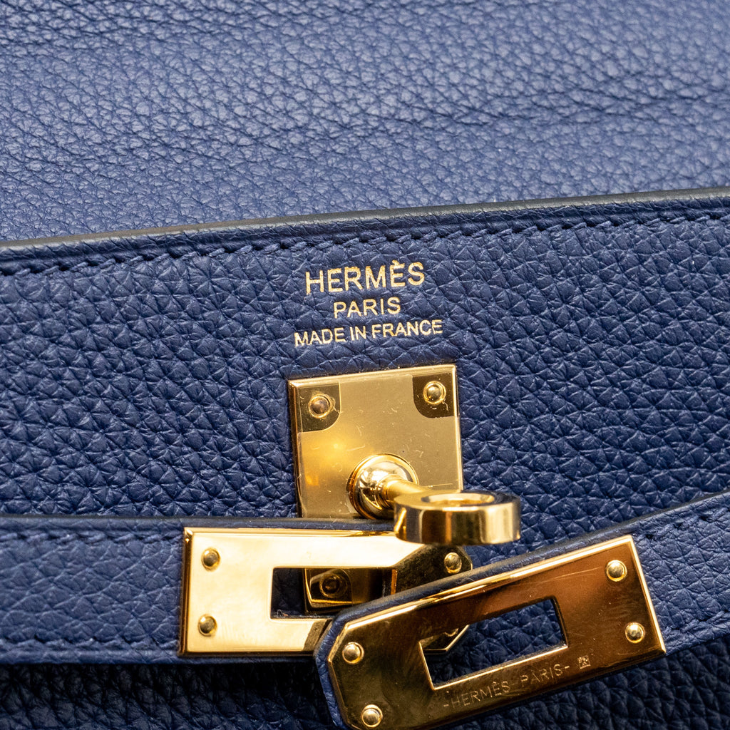 HERMES KELLY 25 TOGO BLEU SAPHIR GHW