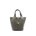 HERMES PICOTIN LOCK 22 GRIS ETAIN SHW