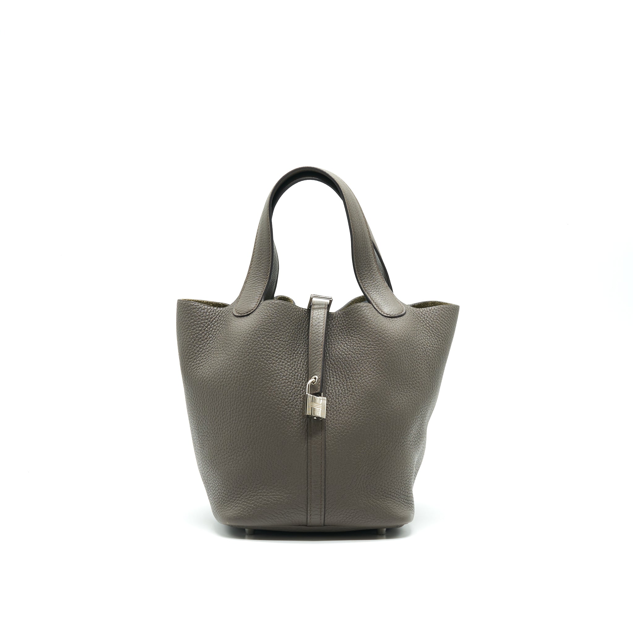 HERMES PICOTIN LOCK 22 GRIS ETAIN SHW