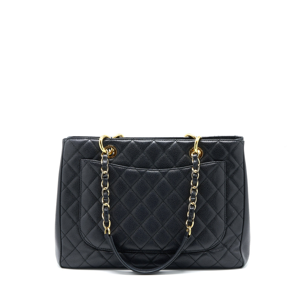 CHANEL GRAND SHOPPING TOTE BAG CAVIAR BLACK GHW