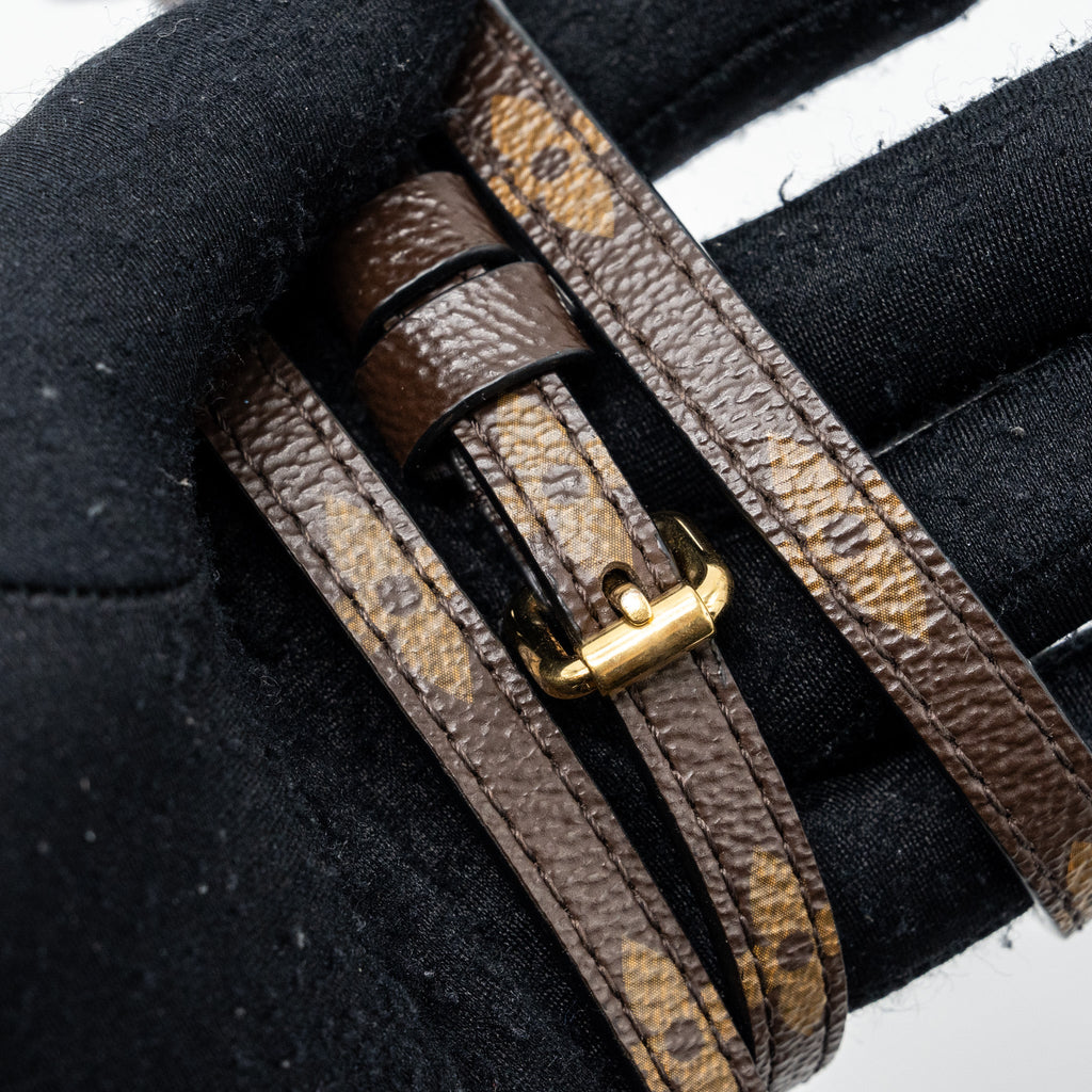 LOUIS VUITTON TOP HANDLE FLAP BAG MONOGRAM CANVAS / CALFSKIN BLACK GHW