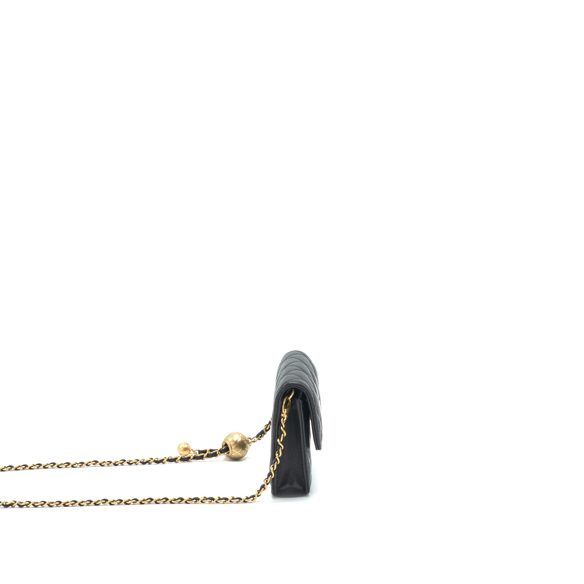 CHANEL PEARL CRUSH BELT BAG BLACK WITH GHW SERIAL 30