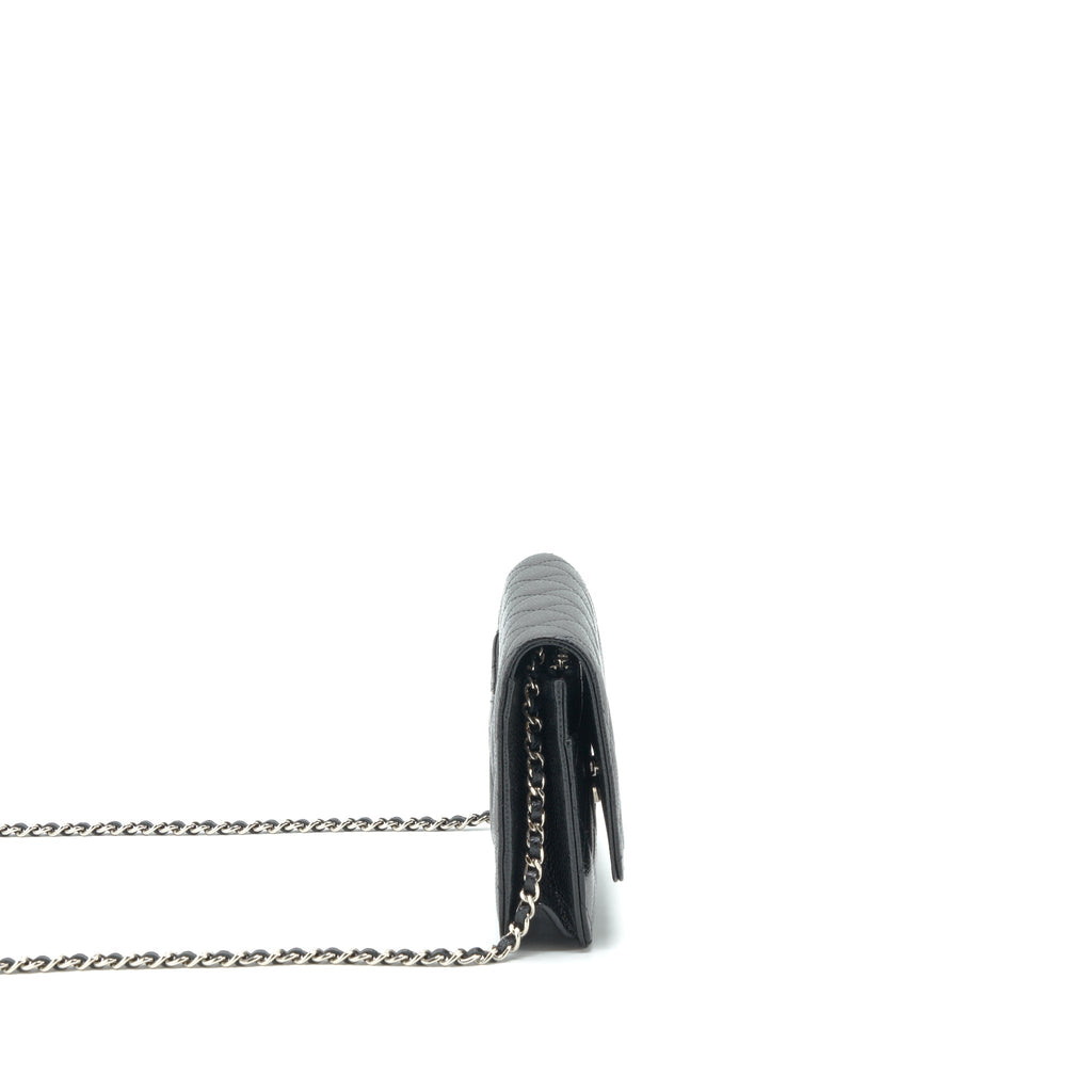 CHANEL CLASSIC WALLET ON CHAIN CAVIAR BLACK SHW