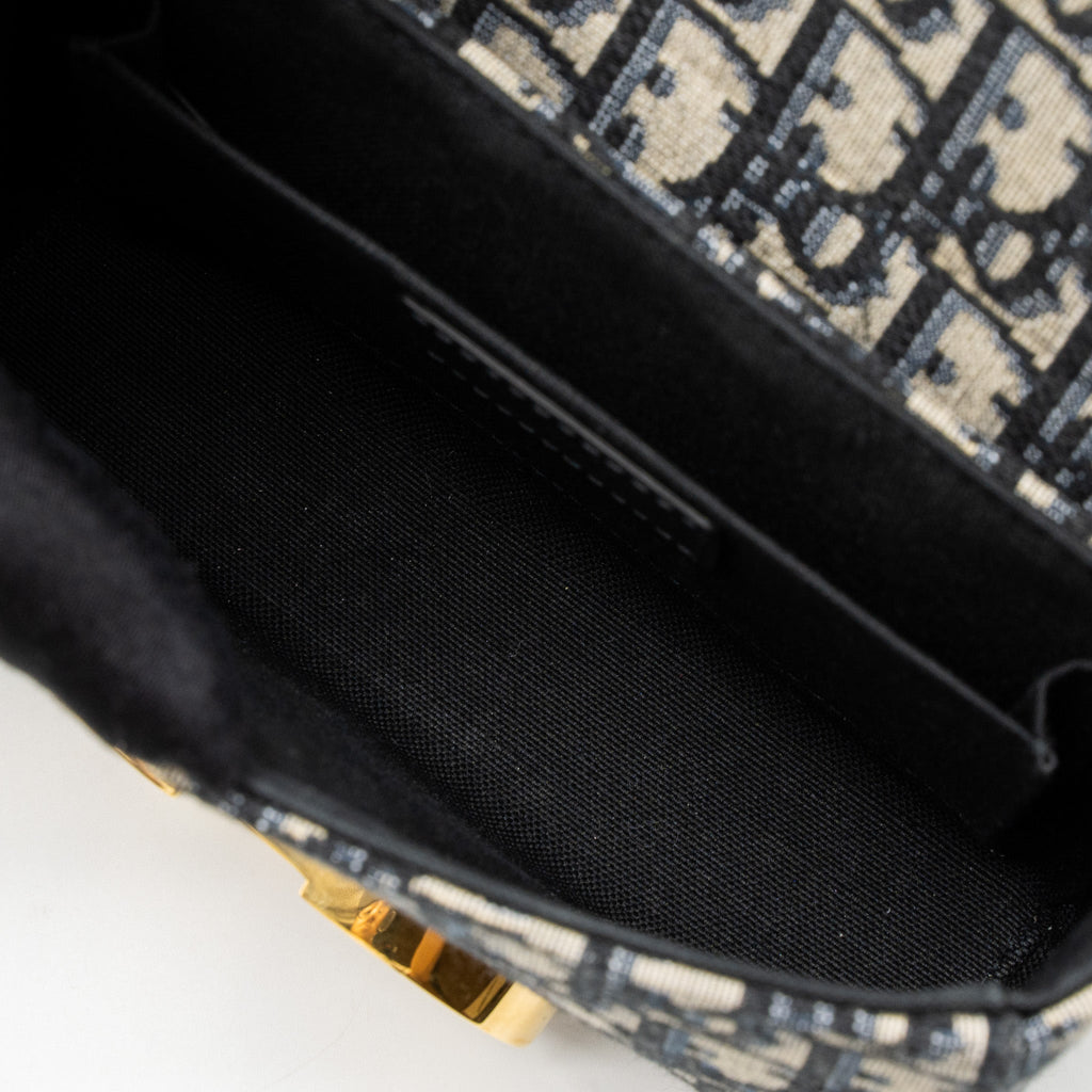 DIOR 30 MONTAIGNE BOX BAG BLUE DIOR OBLIQUE JACQUARD GHW