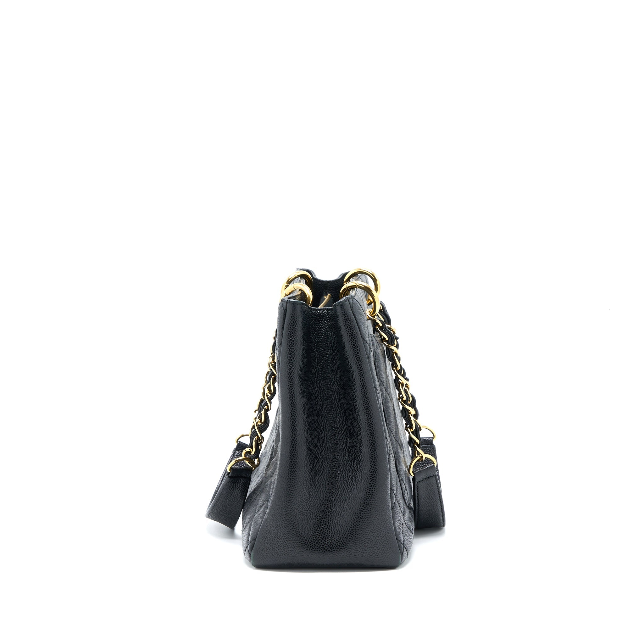 CHANEL GRAND SHOPPING TOTE BAG CAVIAR BLACK GHW