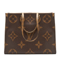 LOUIS VUITTON ON THE GO GM MONOGRAM REVERSE CANVAS GHW
